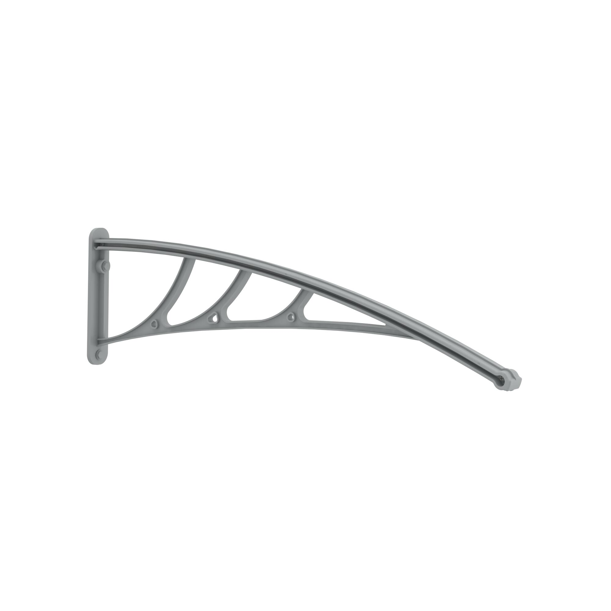 Auvent de porte d'entré résine gris Kano, l.120 x H.28.5 x P.100 cm - 4