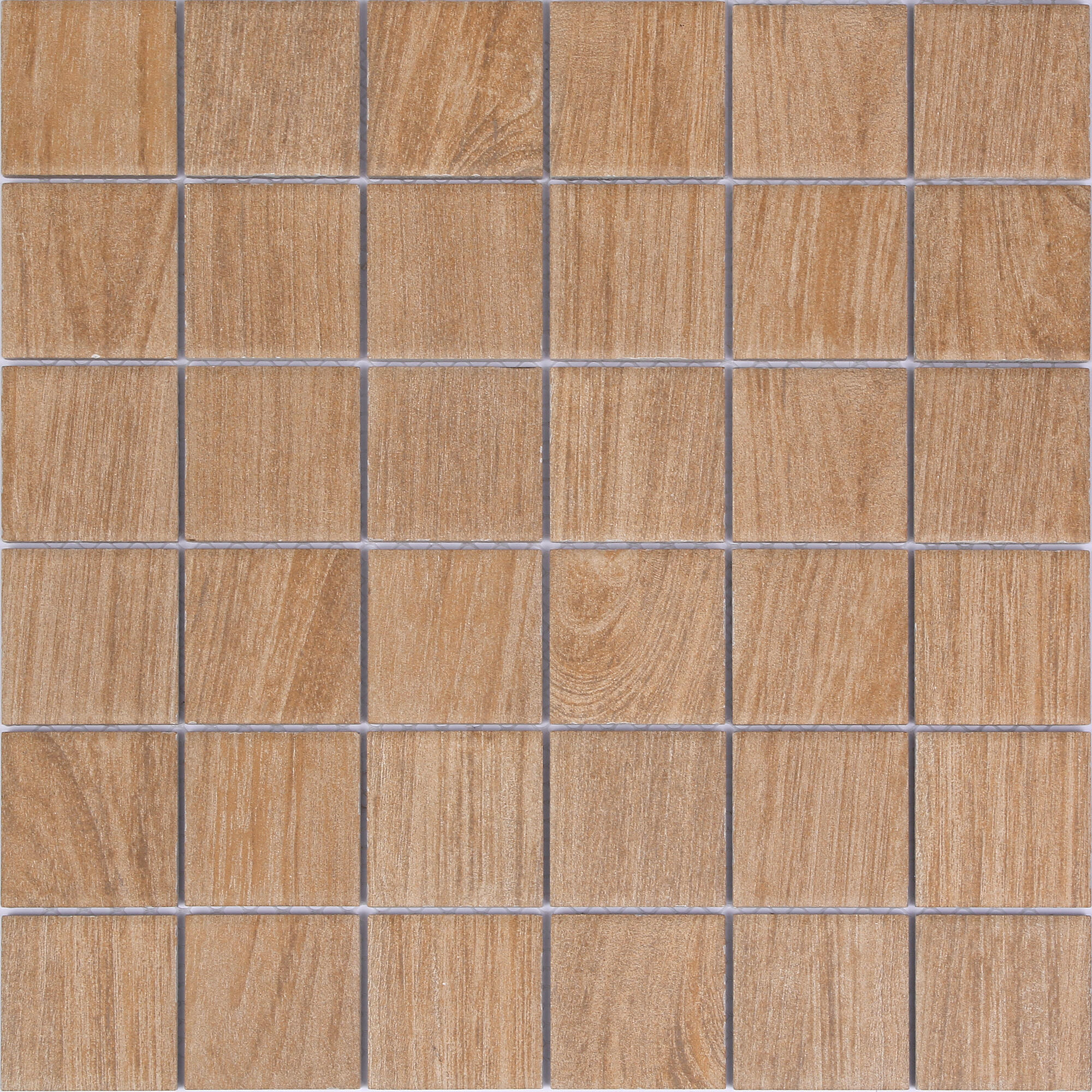 1 plaque de mosaïque sol Remix porcelaine effet bois 30 x 30 cm ARTENS - 2