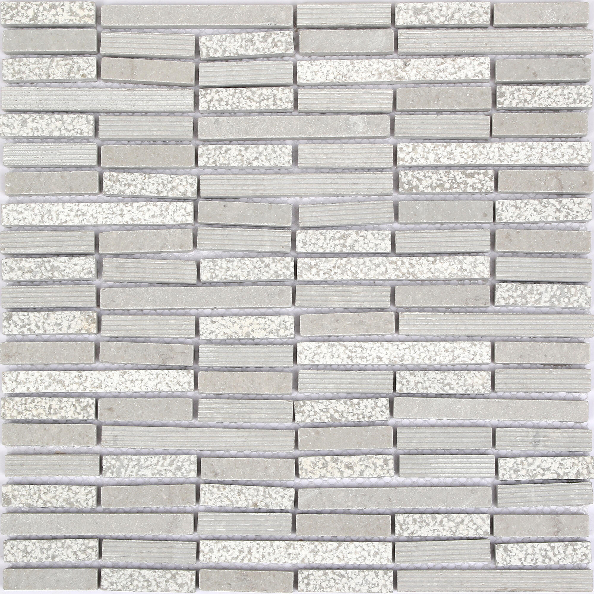 1 plaque de mosaïque Zen-bamboo marbre gris, argenté 30 x 29 cm ARTENS - 3