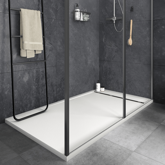 Receveur de douche résine blanc L.160 x l.90 Neo