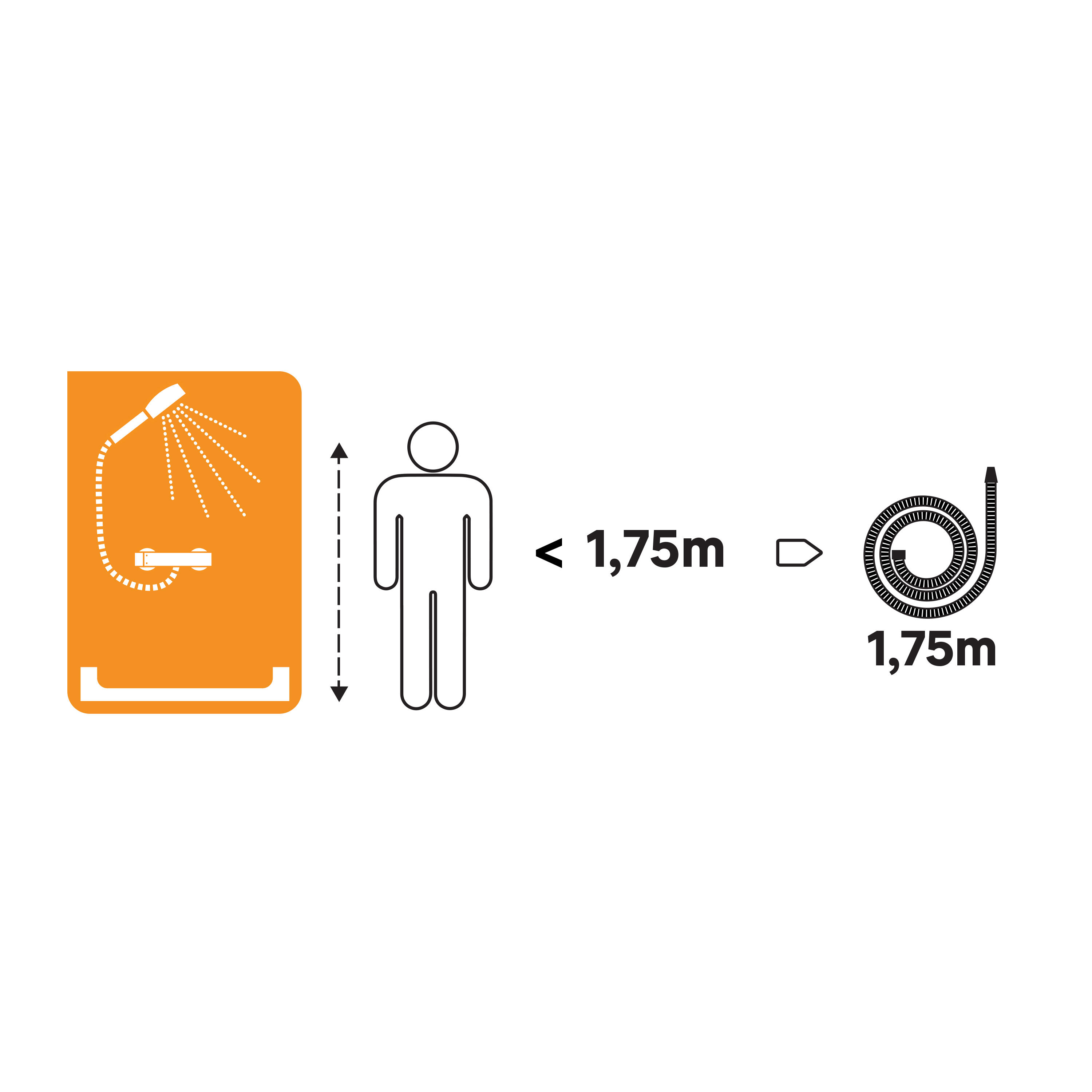 Wąż prysznicowy chrom Neo 175 cm Sensea - 4