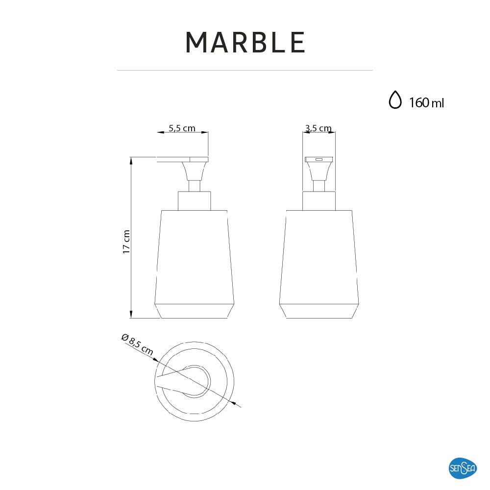 Doseador Sensea loa mármore branco - 5