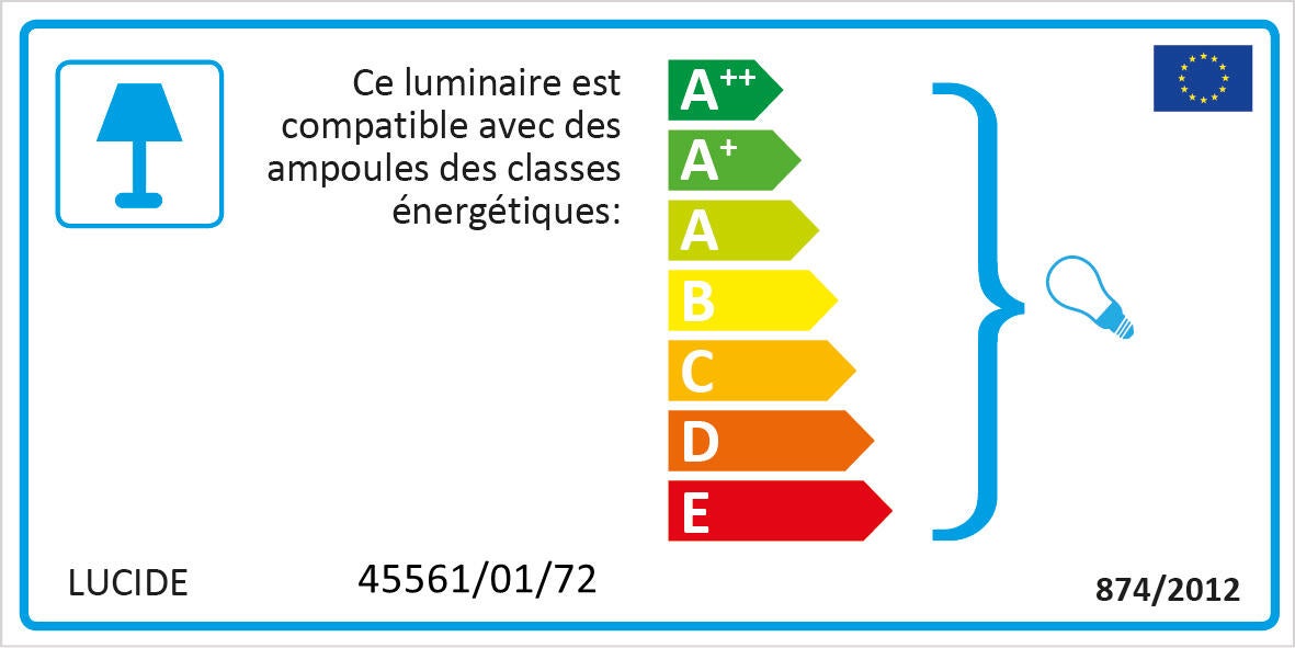 Lampe Len, bois, beige, H.16 cm, G9 - 6