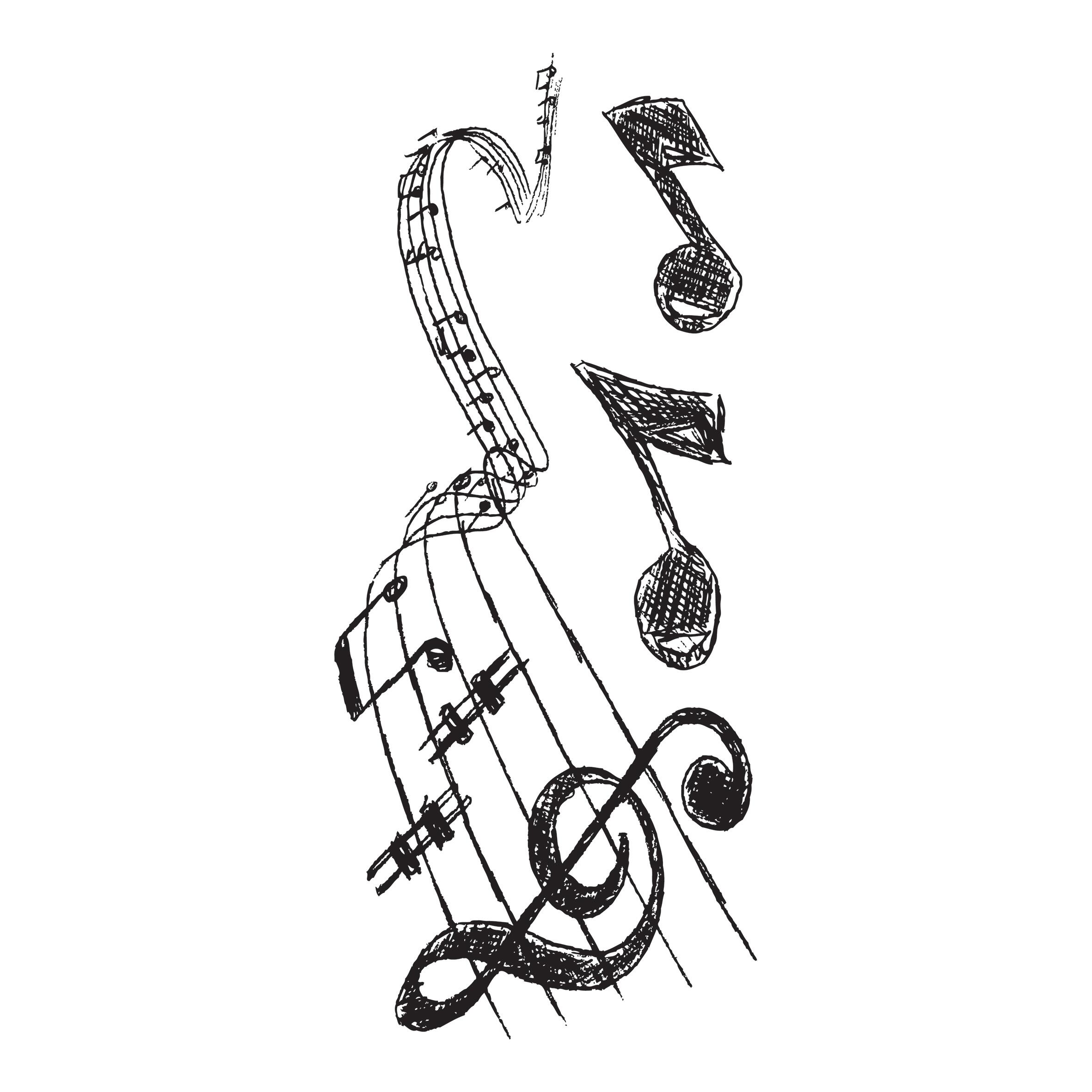 Sticker Music 15.5x34 cm bianco,nero - 4