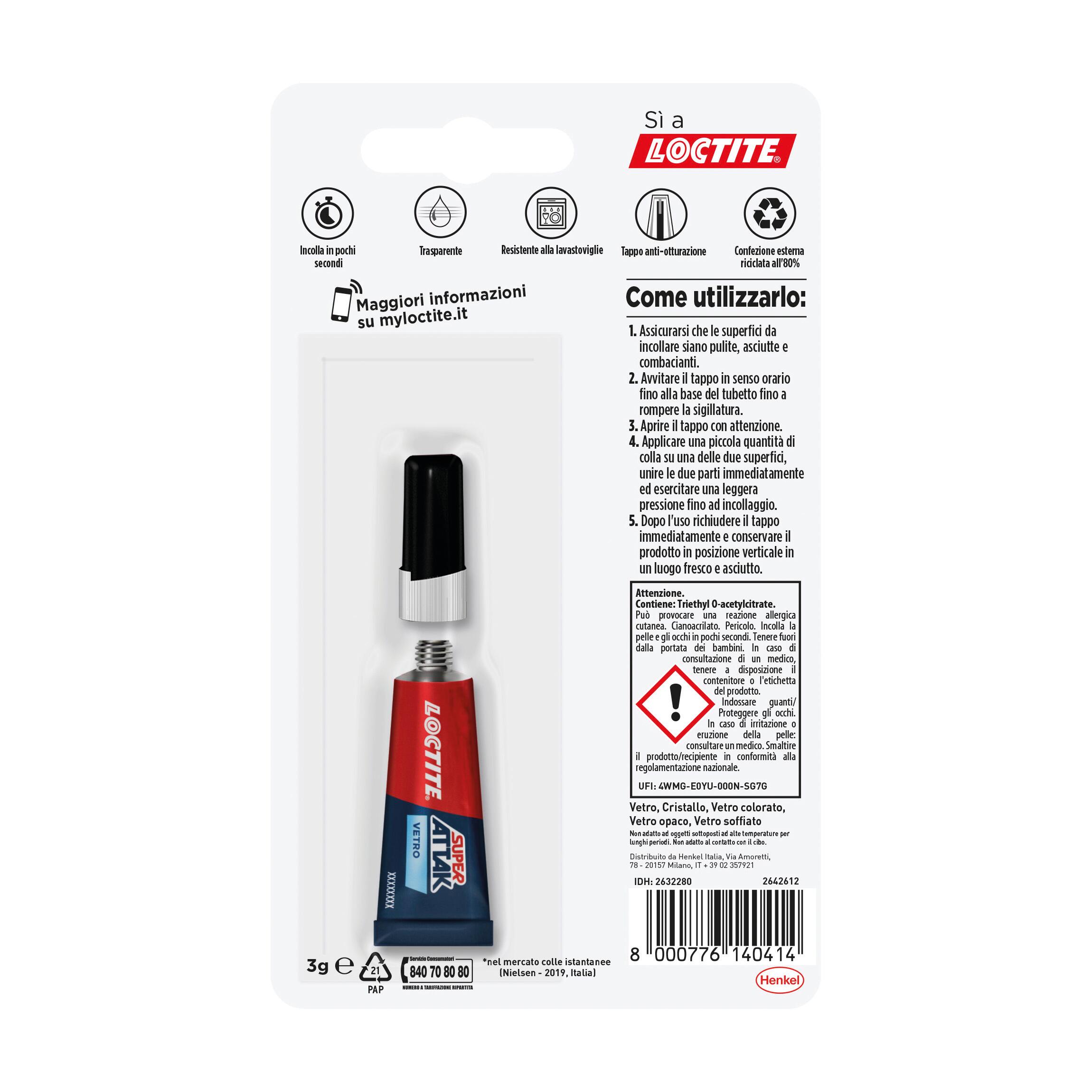 Colla per ricostruire LOCTITE Superattak trasparente - 2