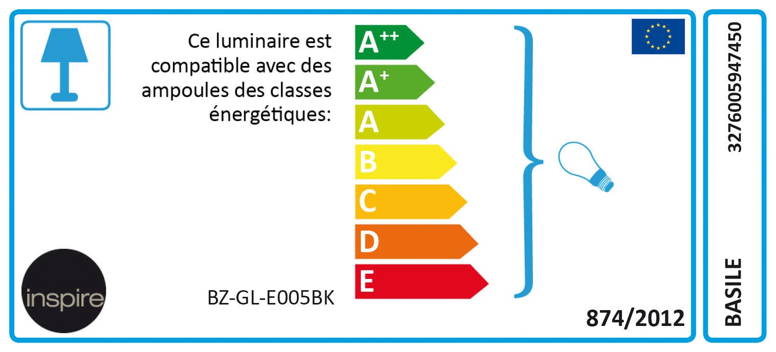 Verrerie pour spot à composer design, Basile INSPIRE, D.6 cm - 7