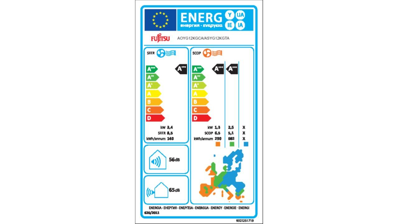 Unità interna climatizzatore FUJITSU ASYG12KGTA 12000 BTU, bianco - 3