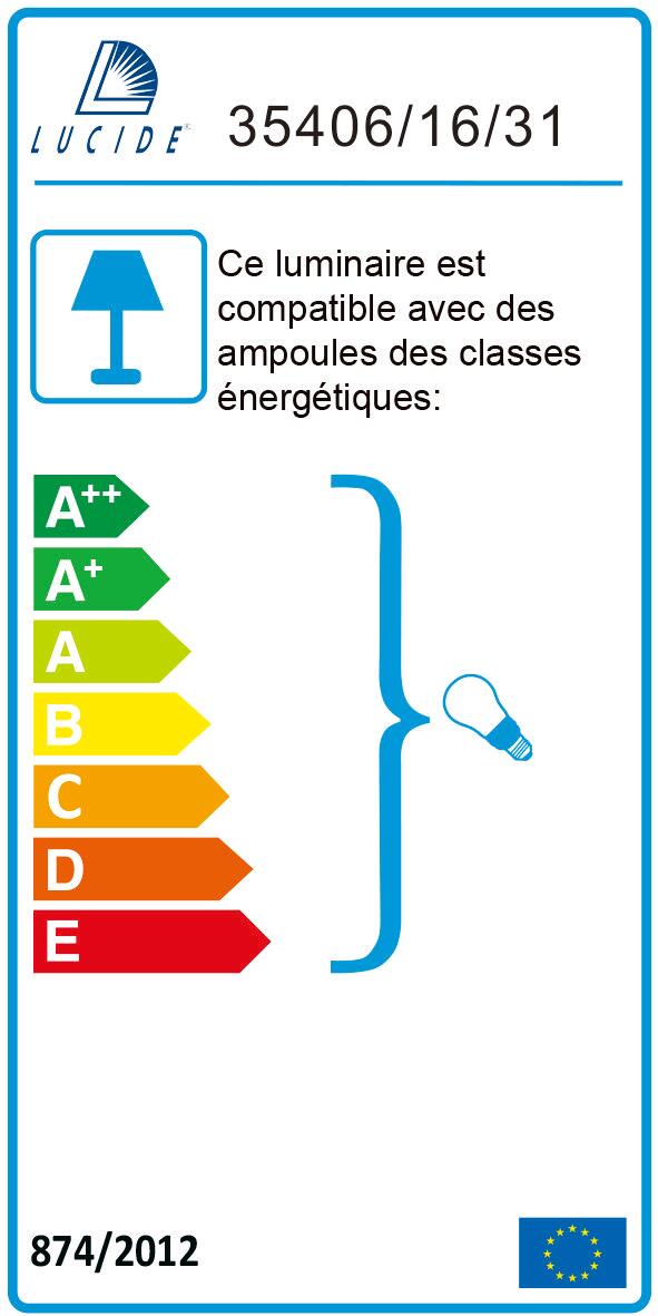 Suspension Gipsy plâtre, blanc, Diam.16.5 cm, E27 - 3