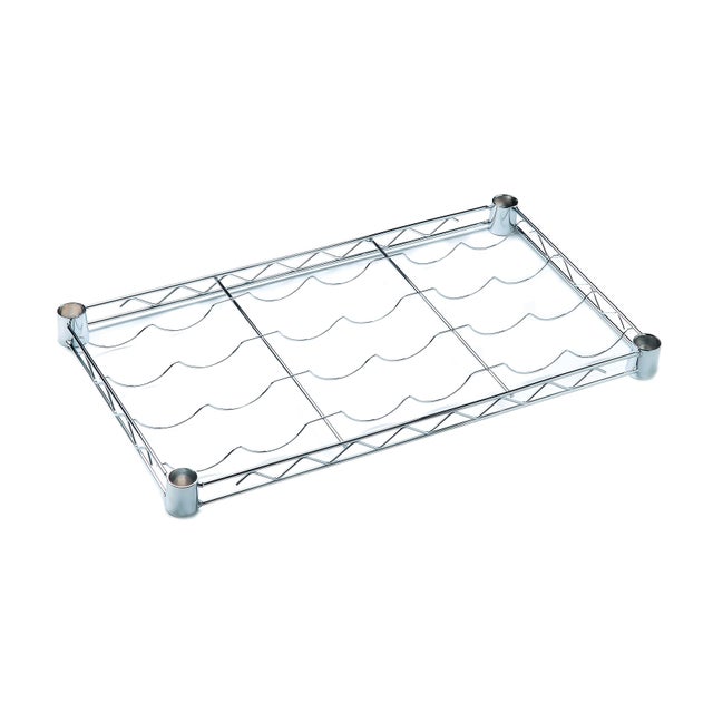 Ripiano diritto per scaffalatura Spaceo Chrome Style+ L 60 x H 35 x P 4 cm cromato