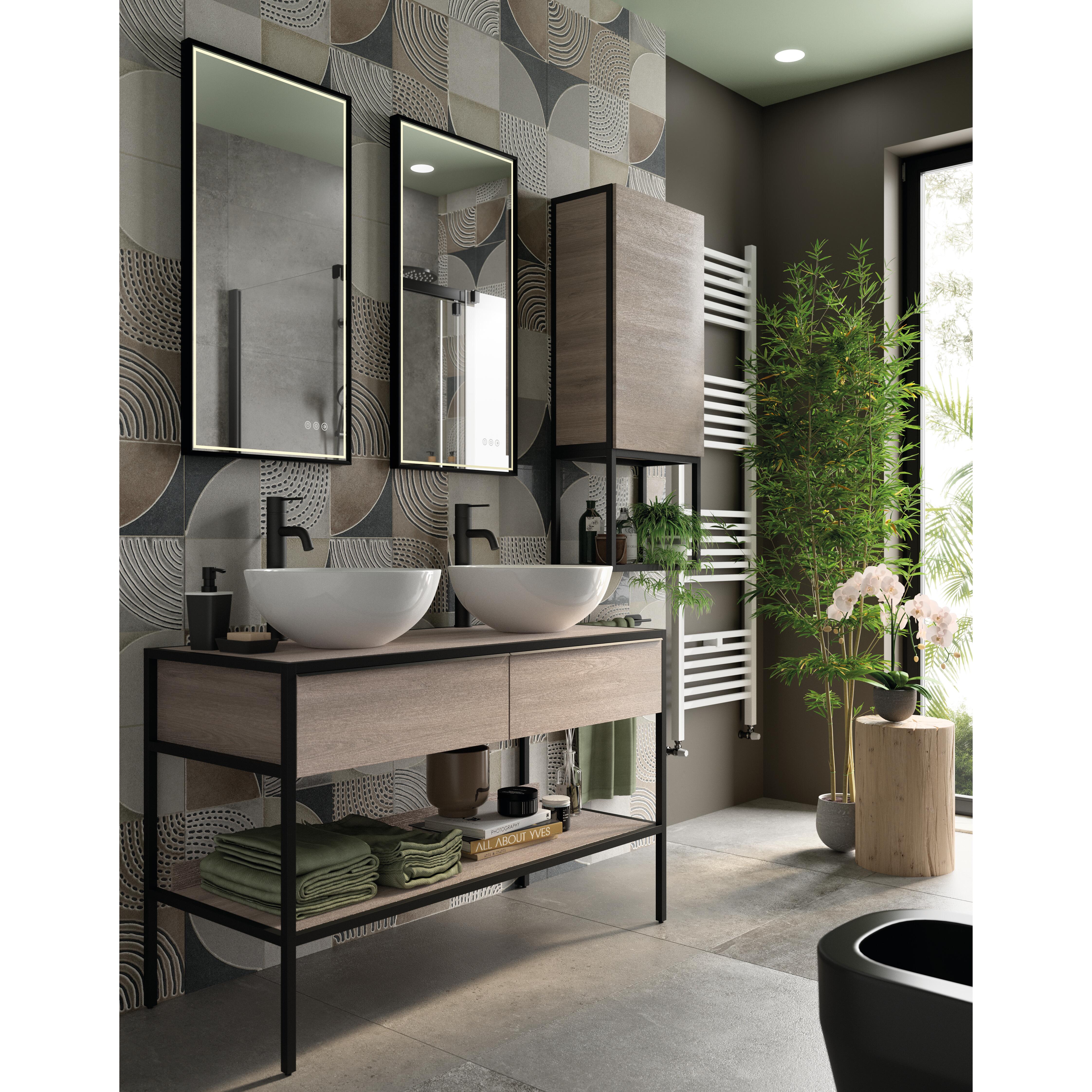 Rubinetto per lavabo getto laminare cristallino Cloud nero spazzolato opaco JACUZZI RUBINETTERIA - 2