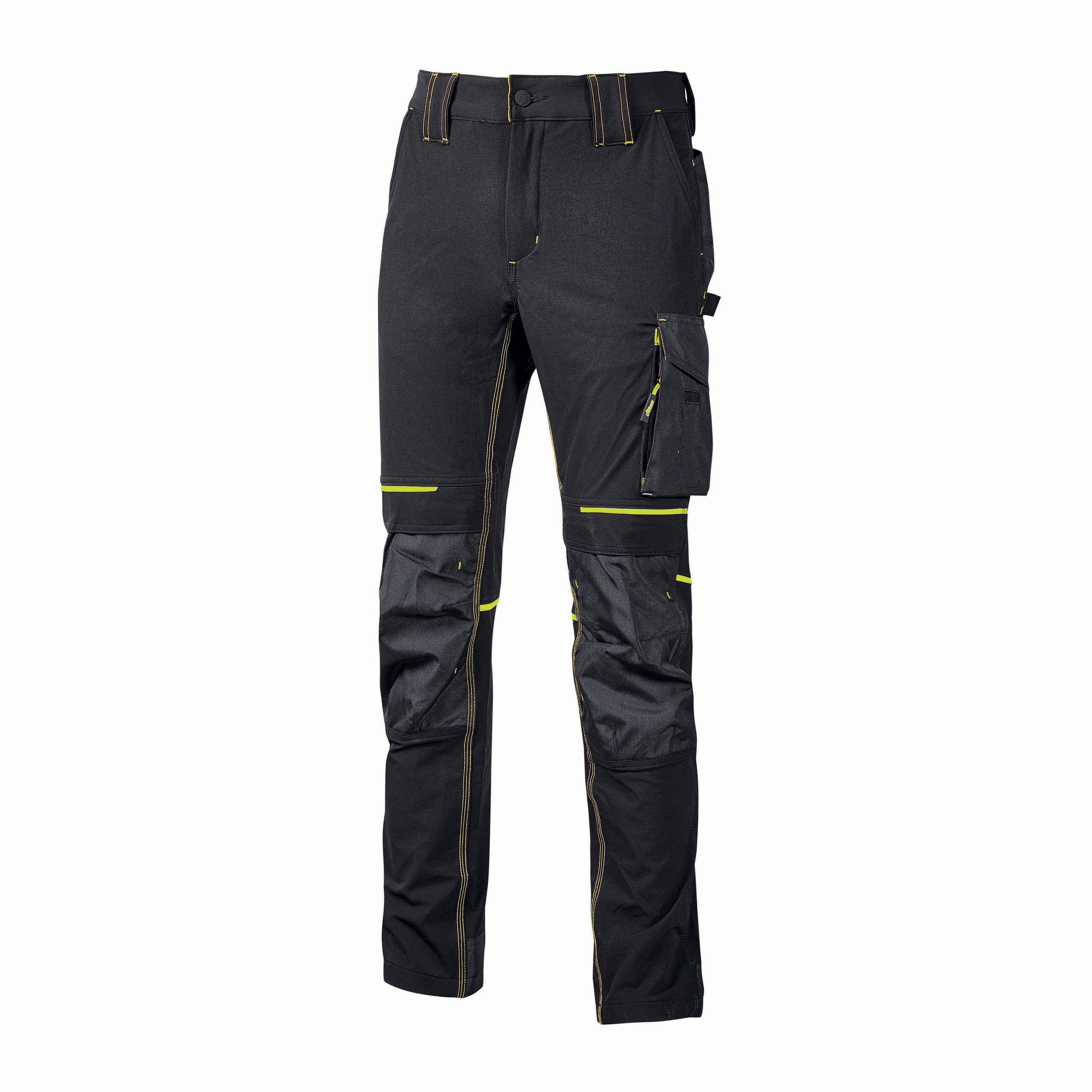 Pantalone da lavoro U-POWER Atom nero giallo XL Leroy Merlin
