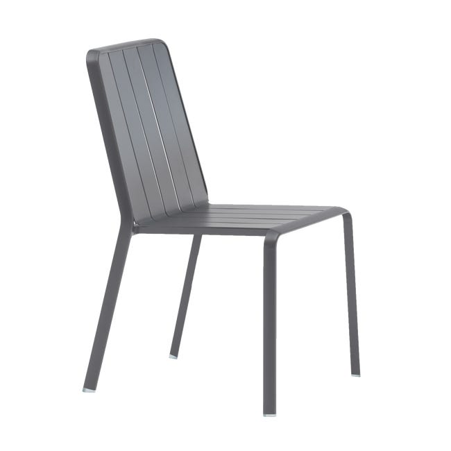 Chaise Idaho en Aluminium Gris