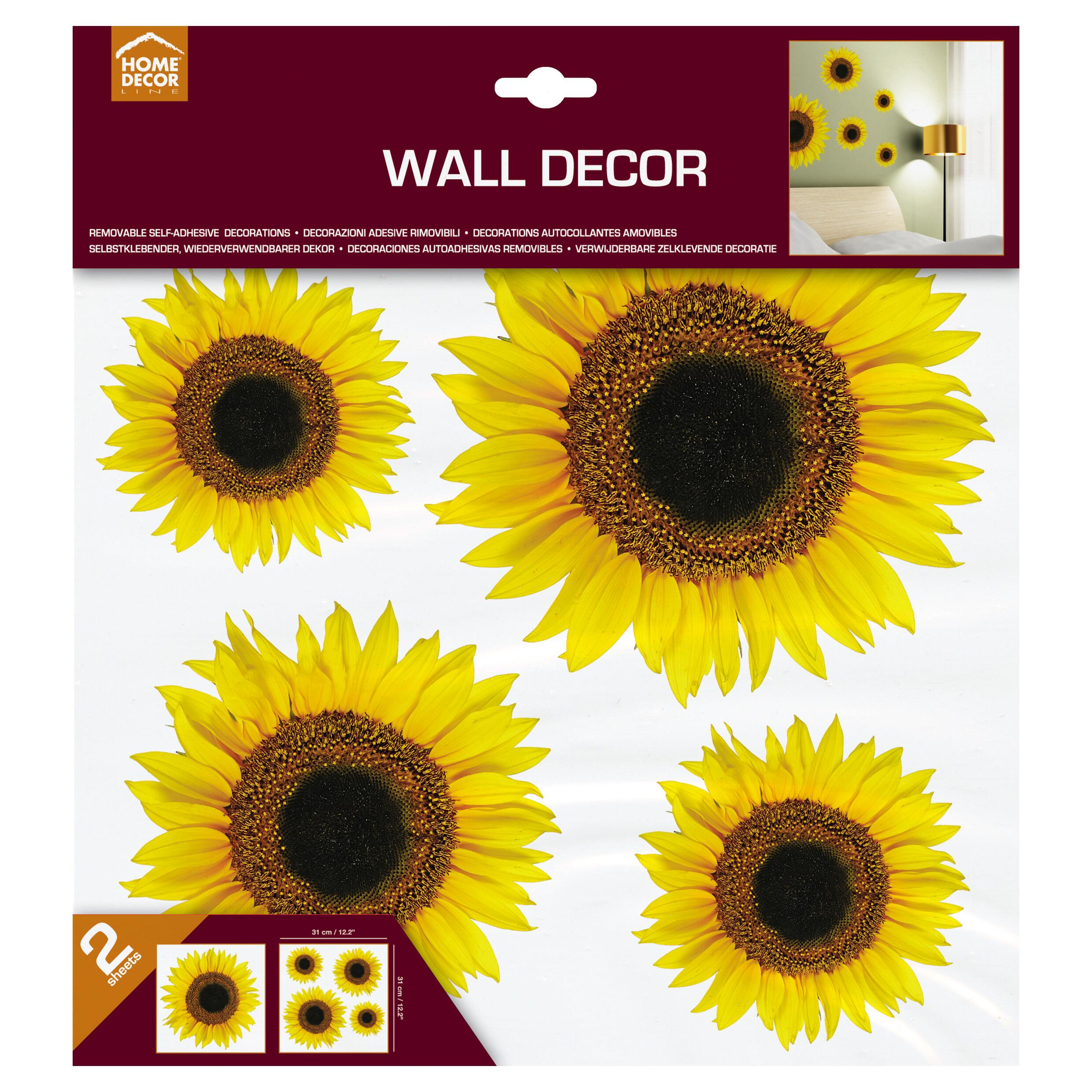 Sticker Girasoli 31x31 cm multicolore, confezione da 2 fogli - 4