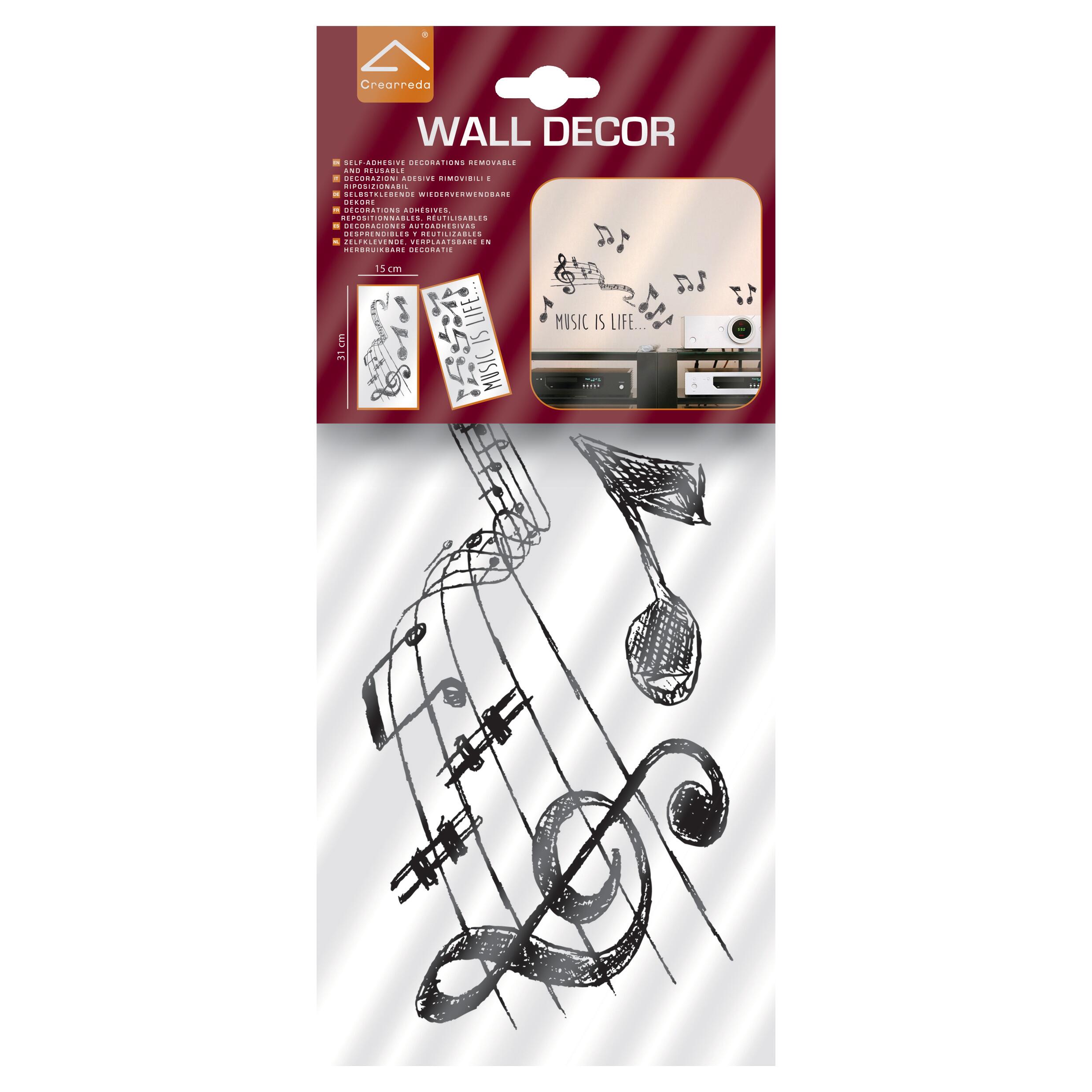 Sticker Music 15.5x34 cm bianco,nero - 7