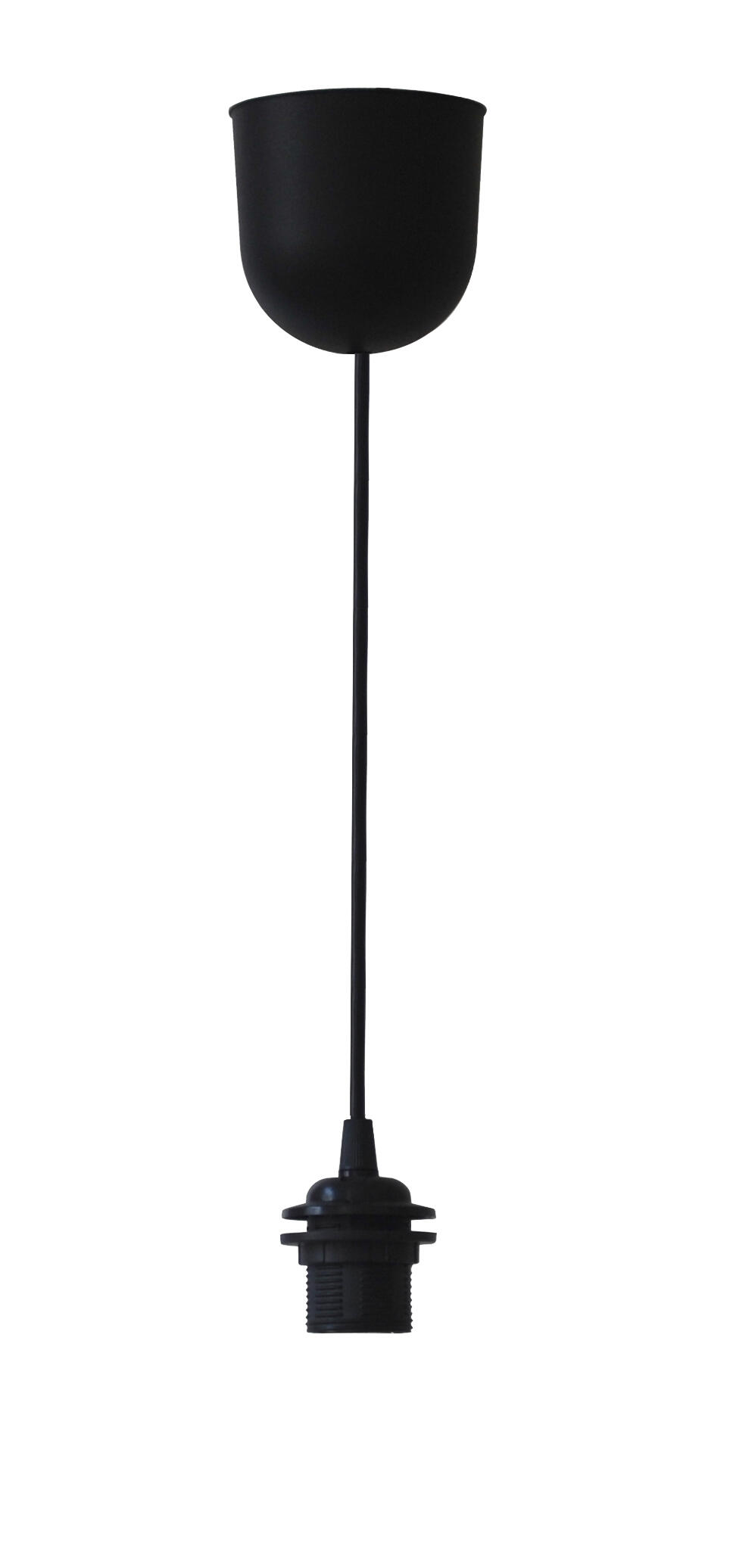 Péndel compatible con casquillo E27 July negro ø9.5 cm de base 70 cm de largo - 3
