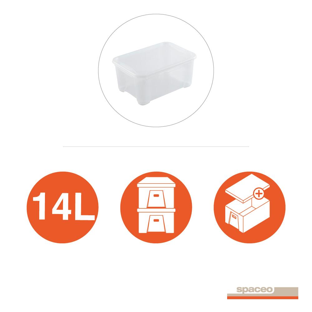 Scatola Spaceo XS L 38 x H 19 x P 26.5 cm trasparente - 9