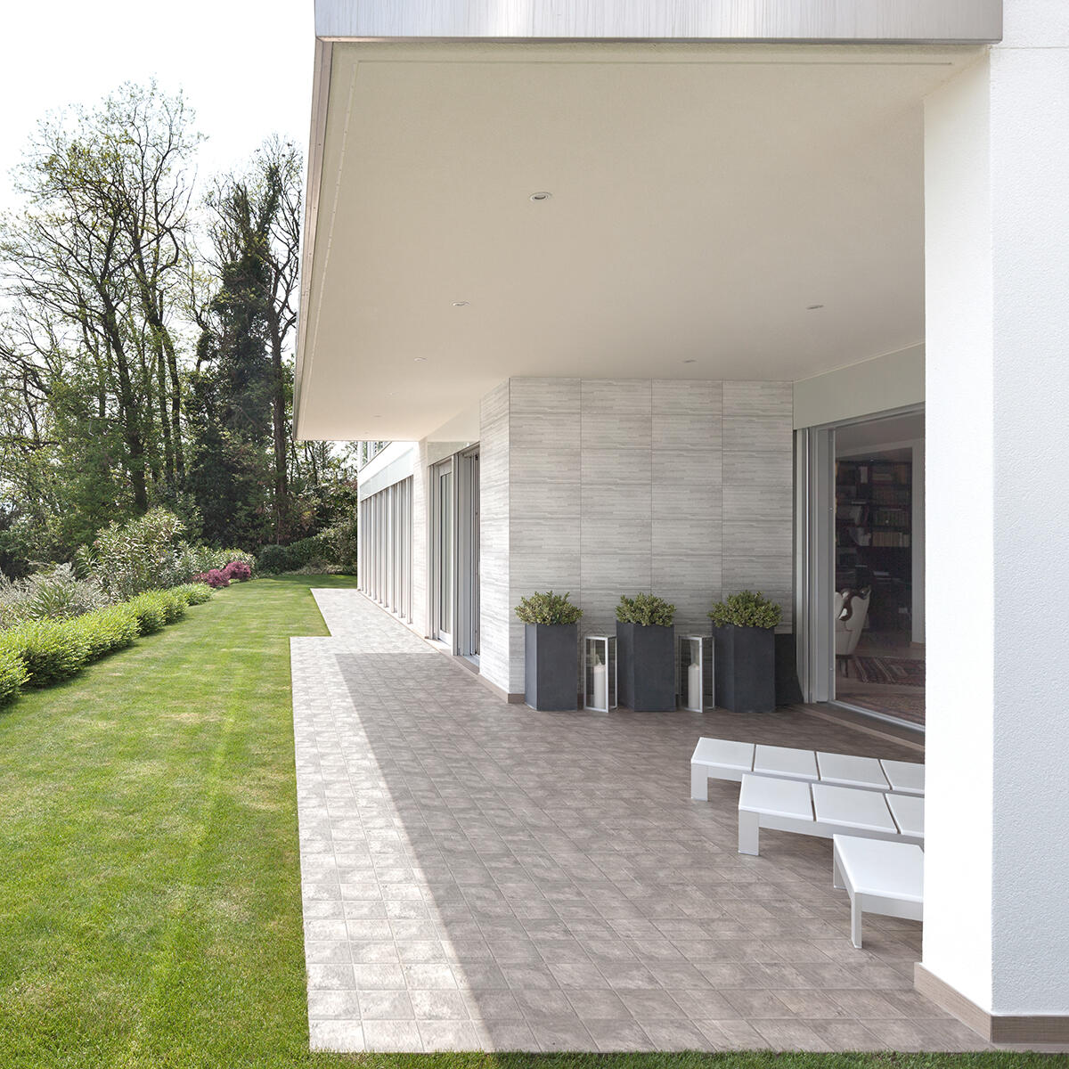 Rivestimento decorativo in gres porcellanato Scaglia bianco da interno / esterno 1.35 m² - 2