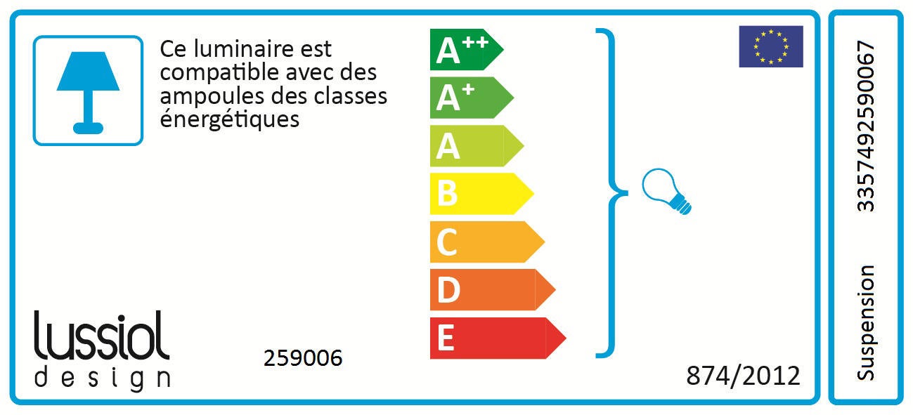 Suspension Shadow, verre, blanc, Diam.30 cm, E27 - 5