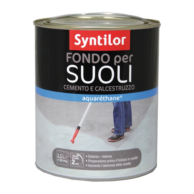Fondo per suoli interno ed esterno SYNTILOR all'acqua per legno cemento e calcestruzzo 2.5 L
