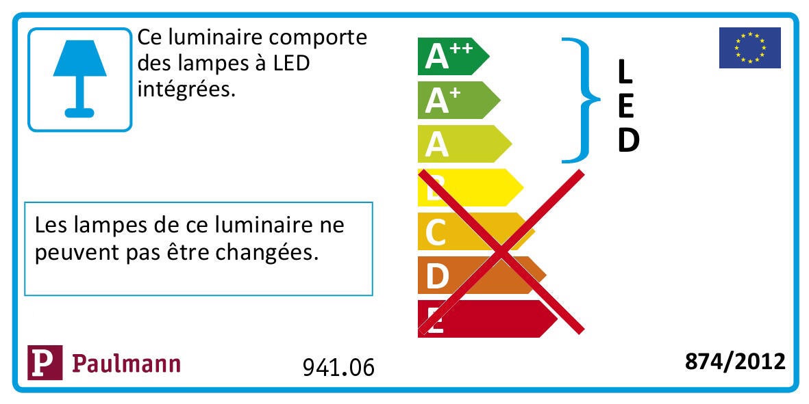 Kit câble led Roundmac métal Blanc dépoli, 6 sources, PAULMANN - 5