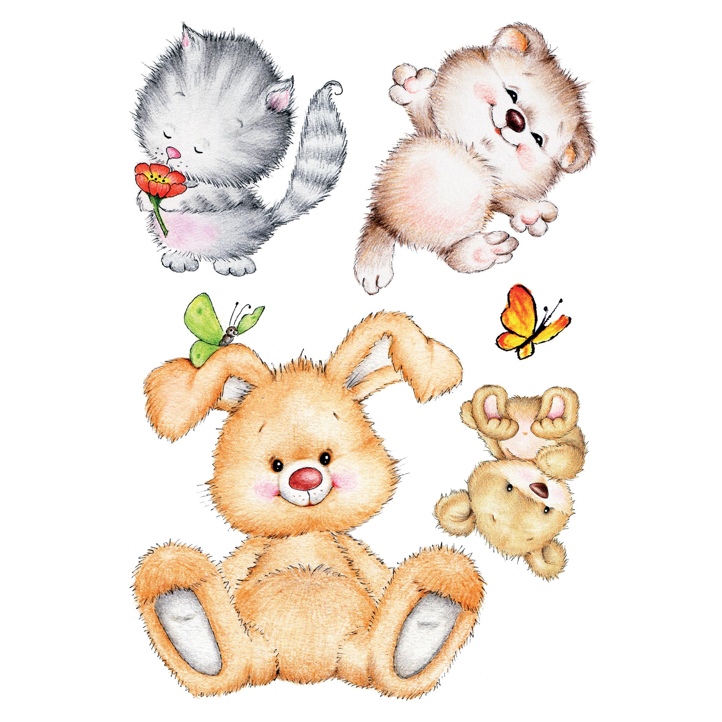 Sticker Wall Cute Animals 47x68 cm multicolore - 5