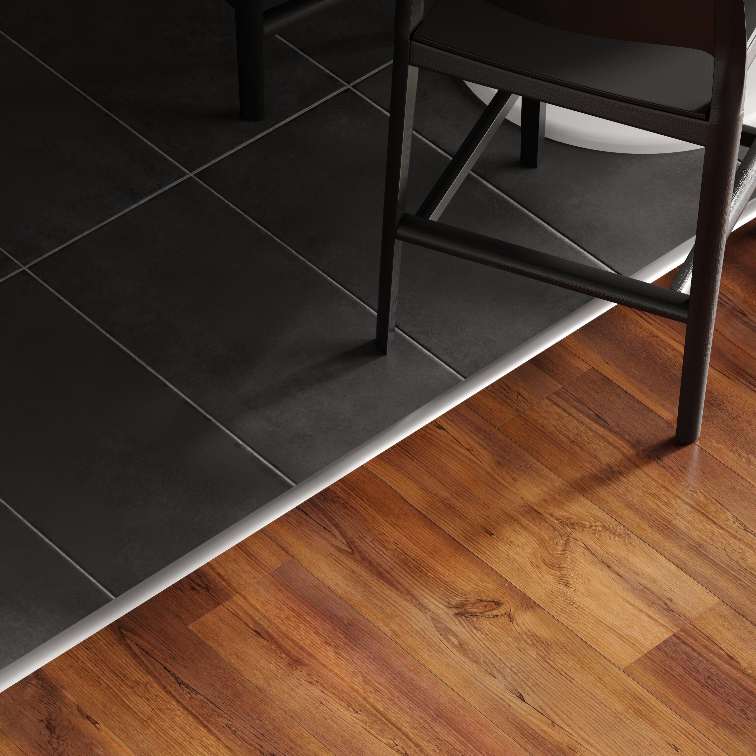 Profilo soglia da incollare in alluminio anodizzato Sp 1.1mm x L 93 x L 3 cm - 2