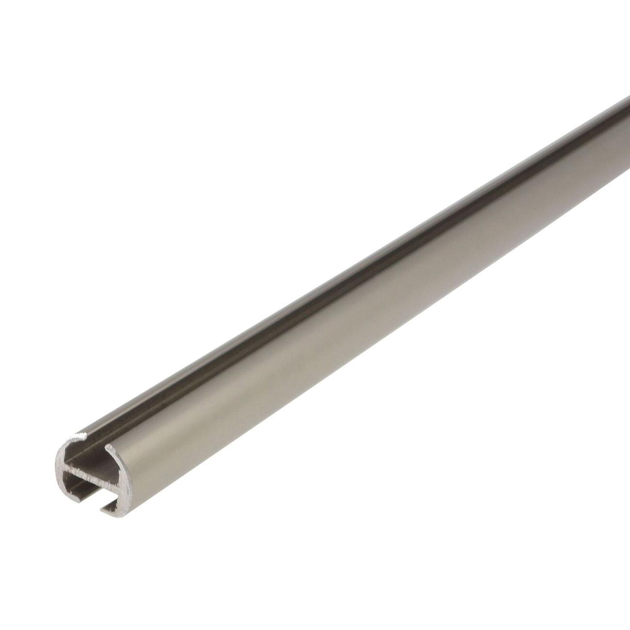 Binario Per Tende In Alluminio Argento, Piatto 7 Mm, 1-2-3-4 Corsi, Lunghezza Su Misura Fino A 480 Cm, Con Scorrimento