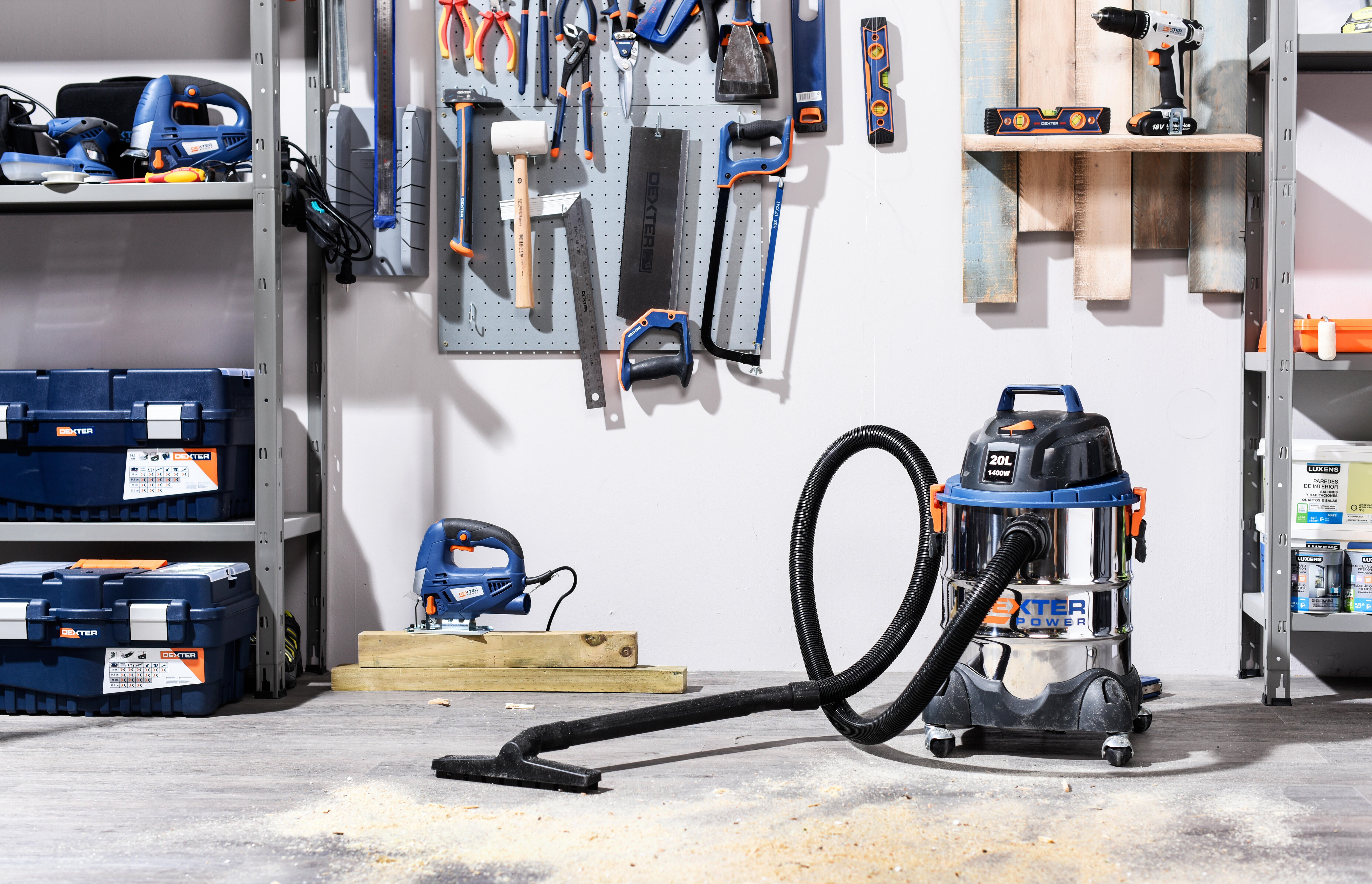 Odkurzacz warsztatowy DEXTER Power VQ1420SFD 20 l 1400W - 4