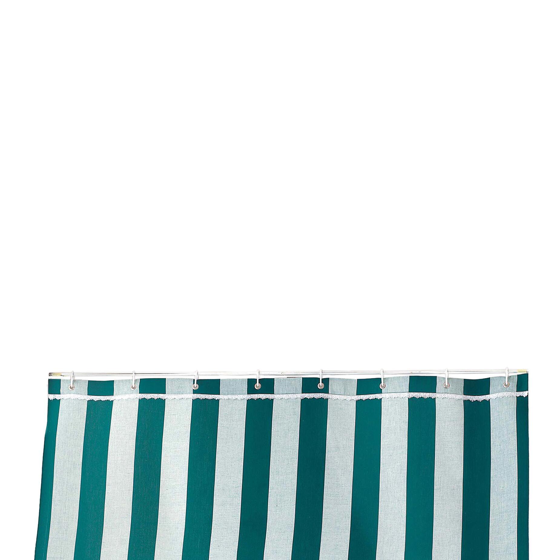 Tenda Sole Caraibi verde e bianco, occhiello 140x300 cm - 4
