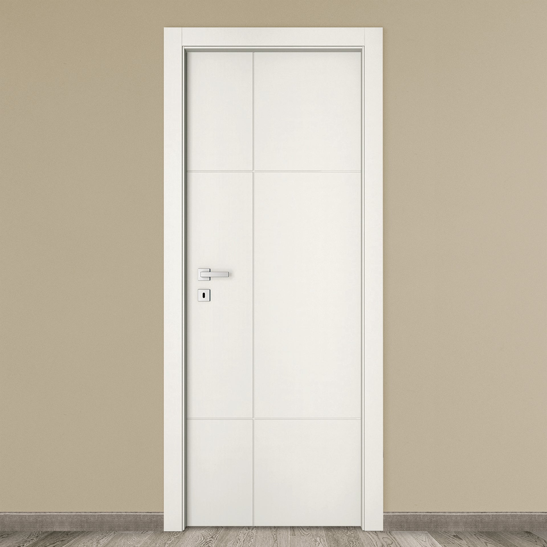 Porta tamburata battente City bianco L 80 x H 210 cm reversibile ...