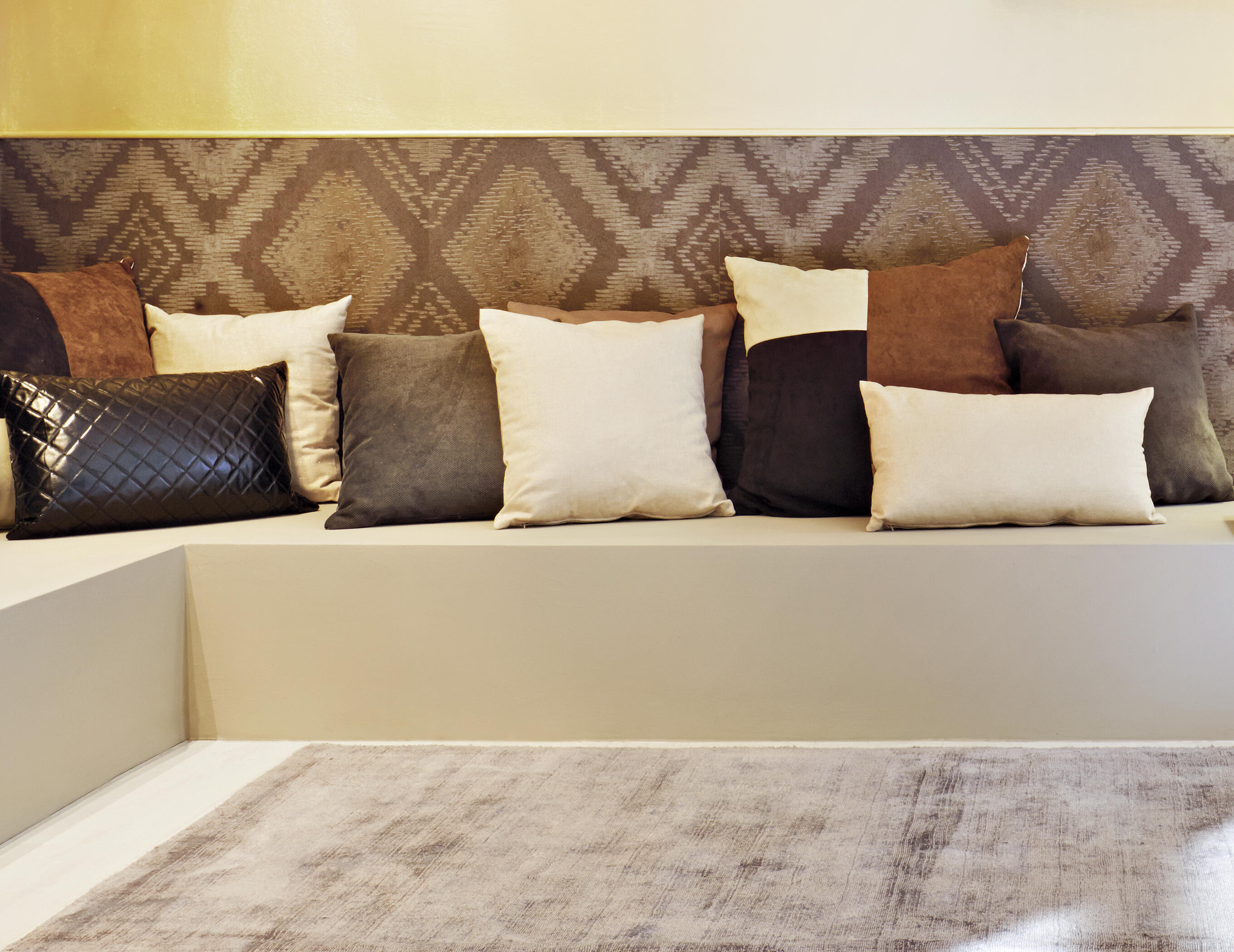 Cuscino Patchwork marrone 60 x 60 cm - 2