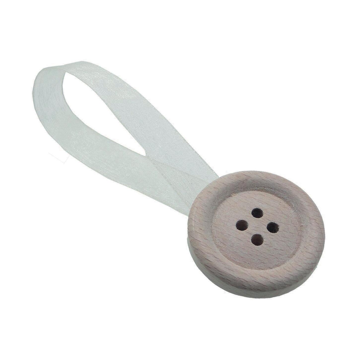 Fermatenda Magnetici In Cotone E Legno – 2 Pezzi Beige, Lunghezza 60 Cm, Senza Fori, Per Tende Spesse E Sottili, Stile Boho, Interni Casa E Ufficio