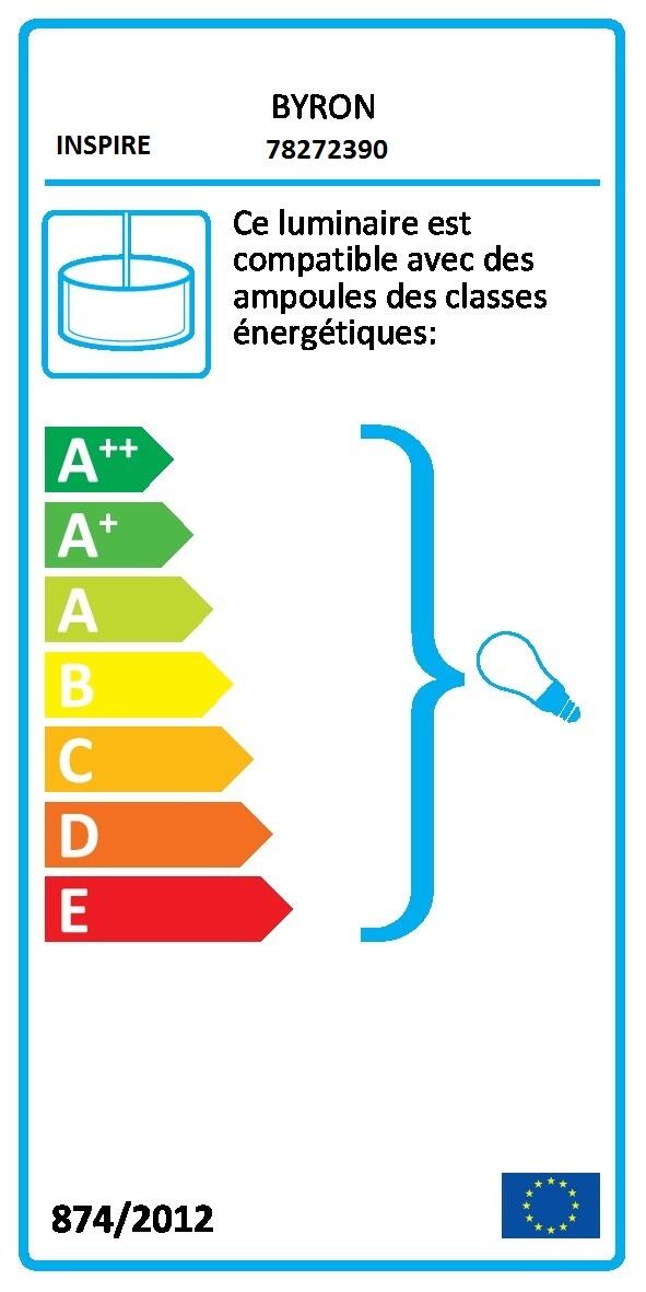 Suspension Byron, acier, cuivré, Diam.18 cm INSPIRE, E27 - 6
