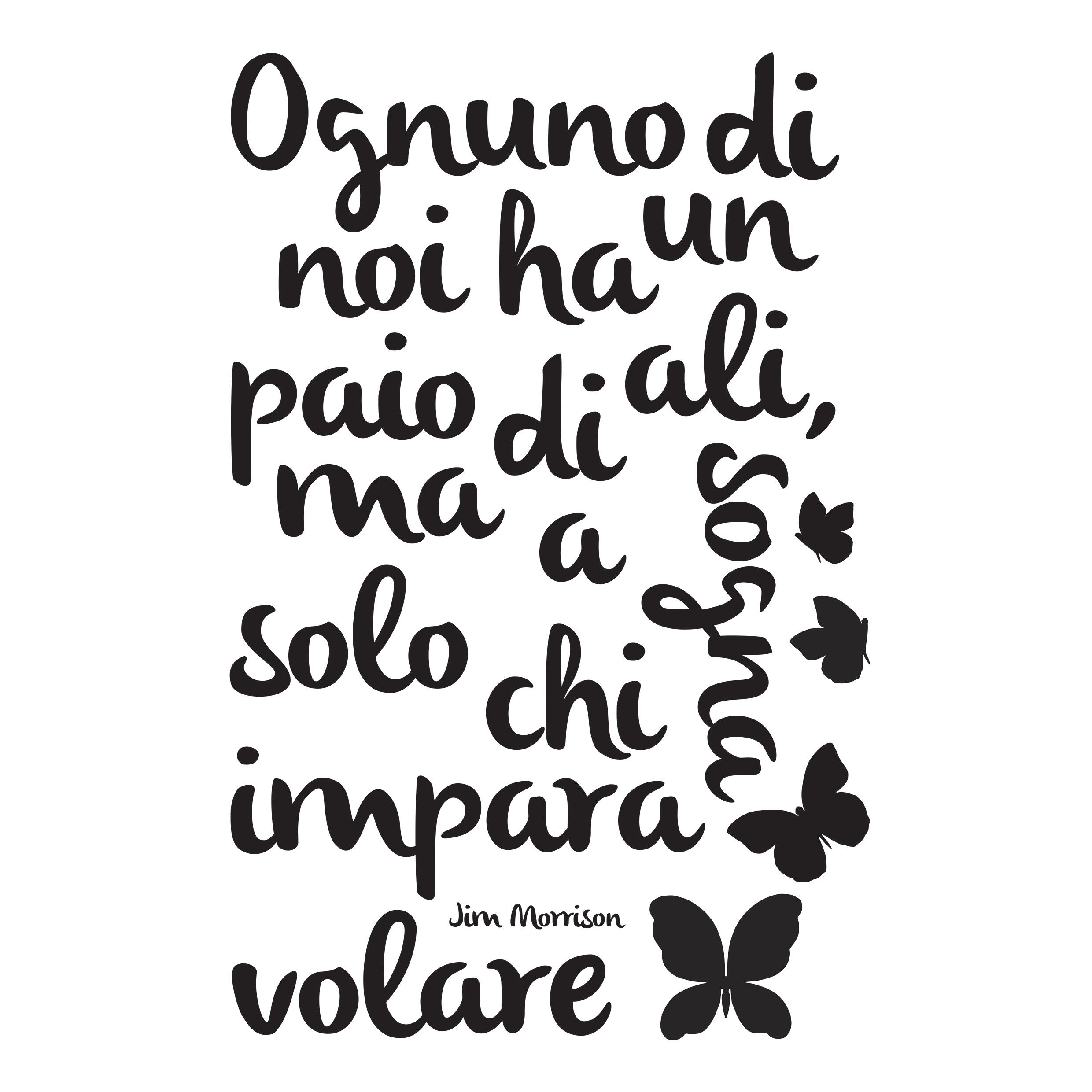 Sticker Imparare a volare 47.5x70 cm bianco,nero - 2