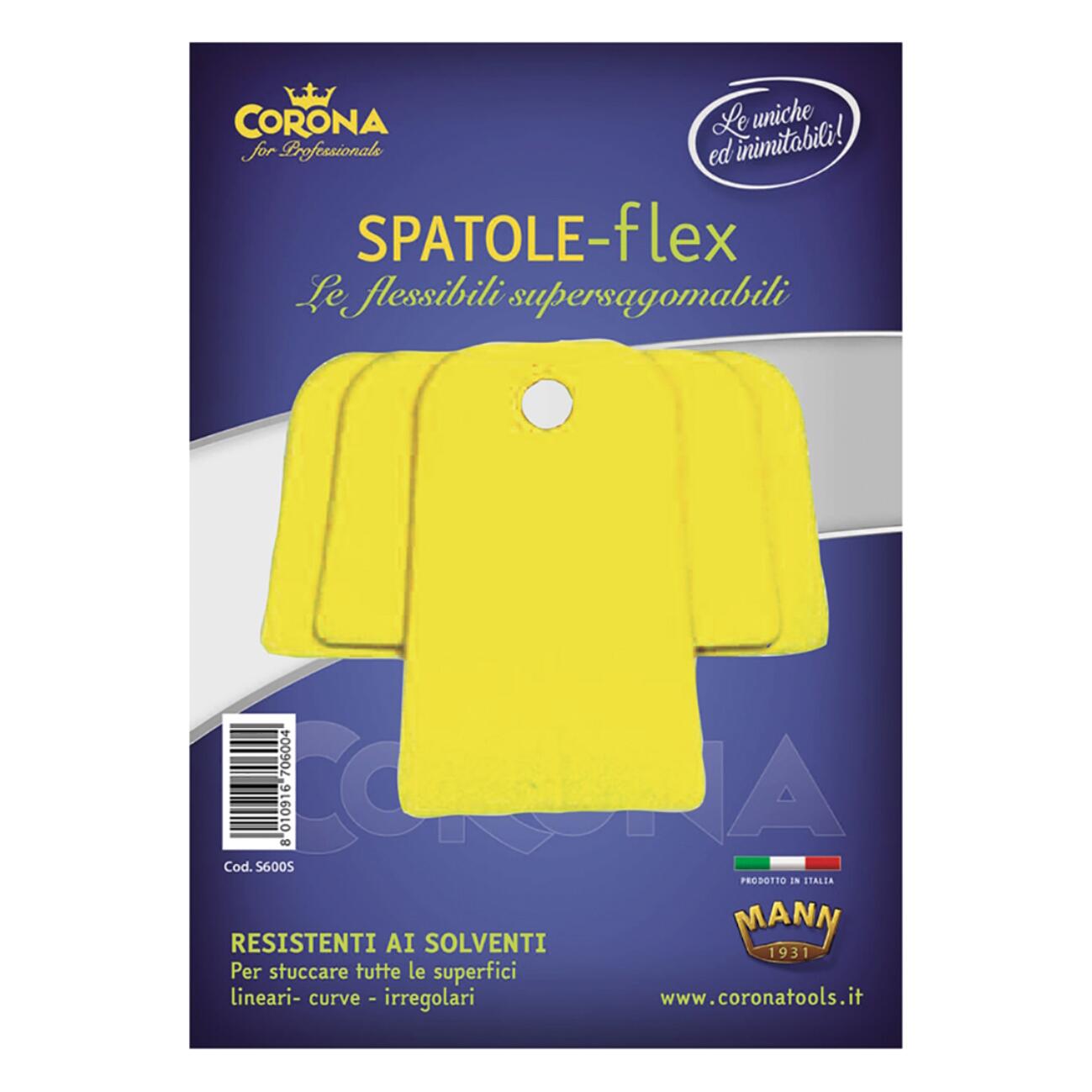 Italy product data sample: Set di spatole flessibile in plastica per applicare Flex 6-10-12 cm , 3 pezzi