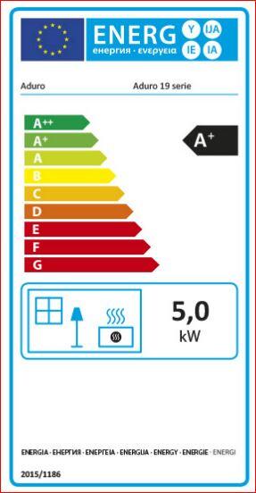 Poêle à bois ADURO 19 noir, 5 kW - 6