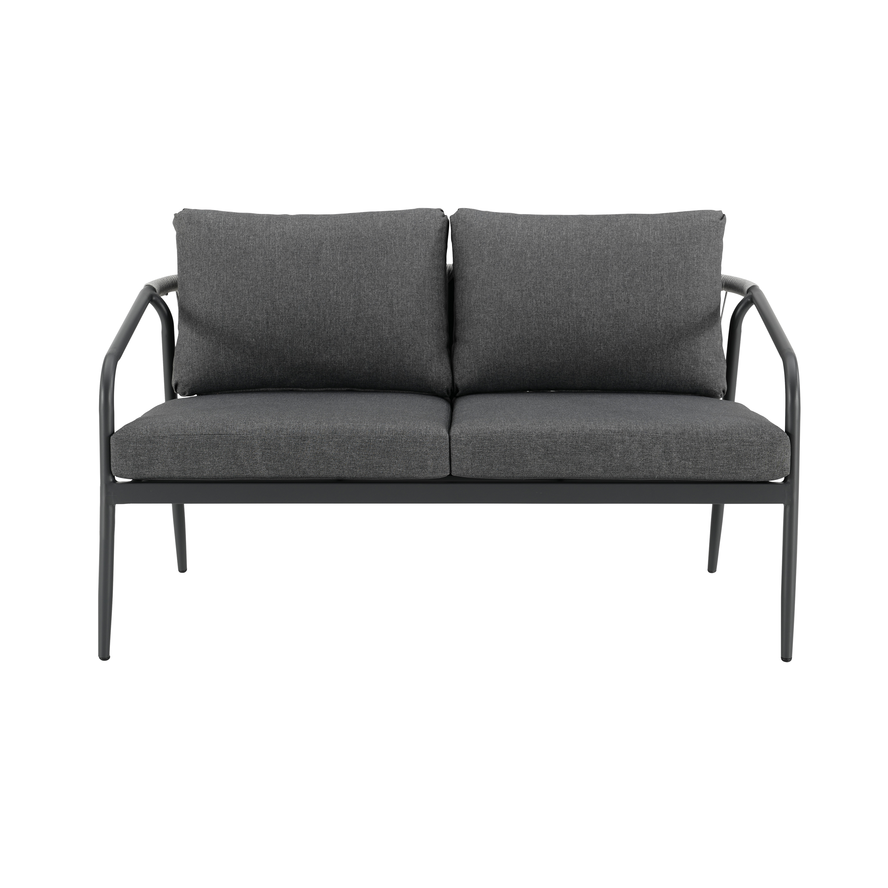 Conjunto jardim relax sofás e 1 mesa alumínio cinzento escuro Talmo Naterial - 2