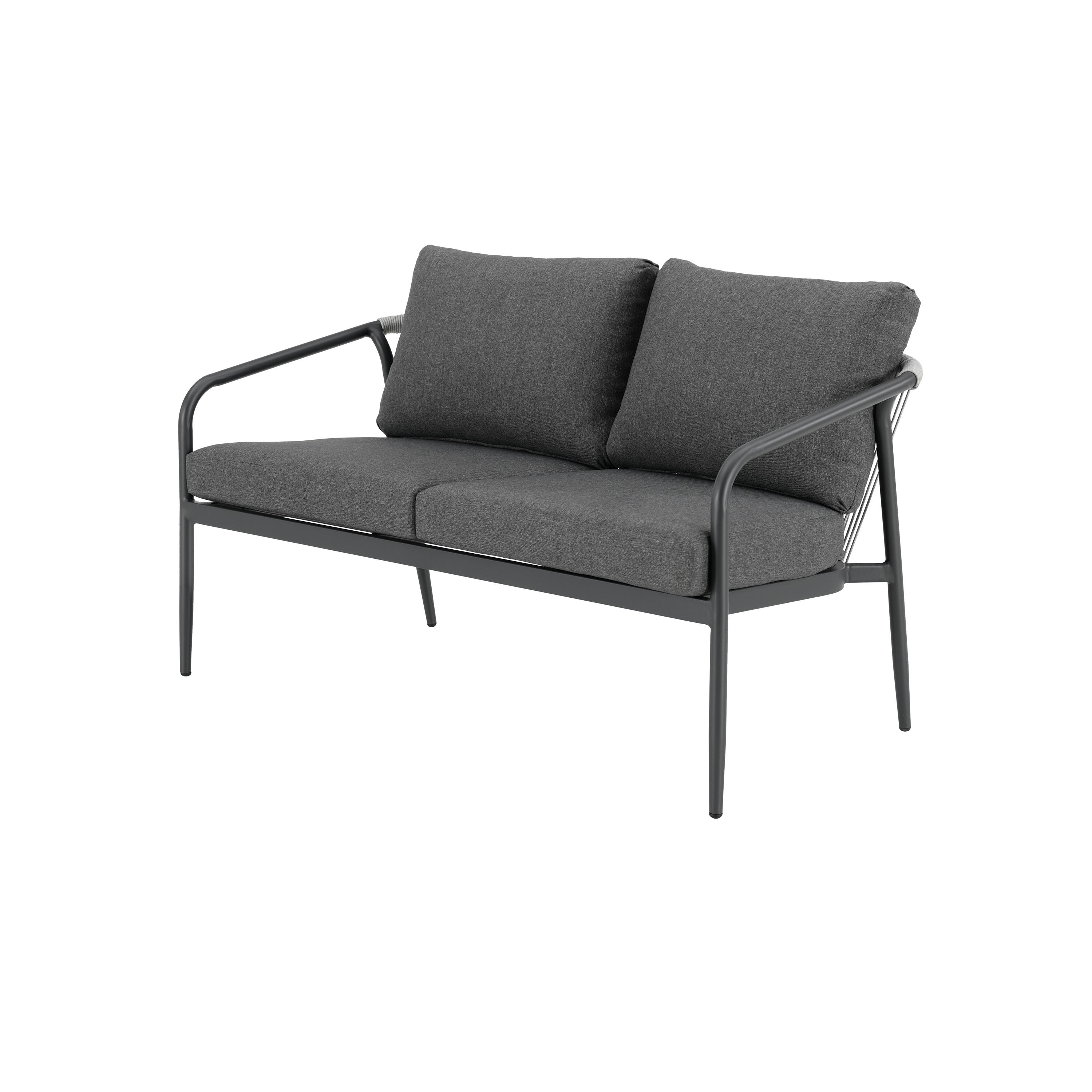Conjunto jardim relax sofás e 1 mesa alumínio cinzento escuro Talmo Naterial - 7
