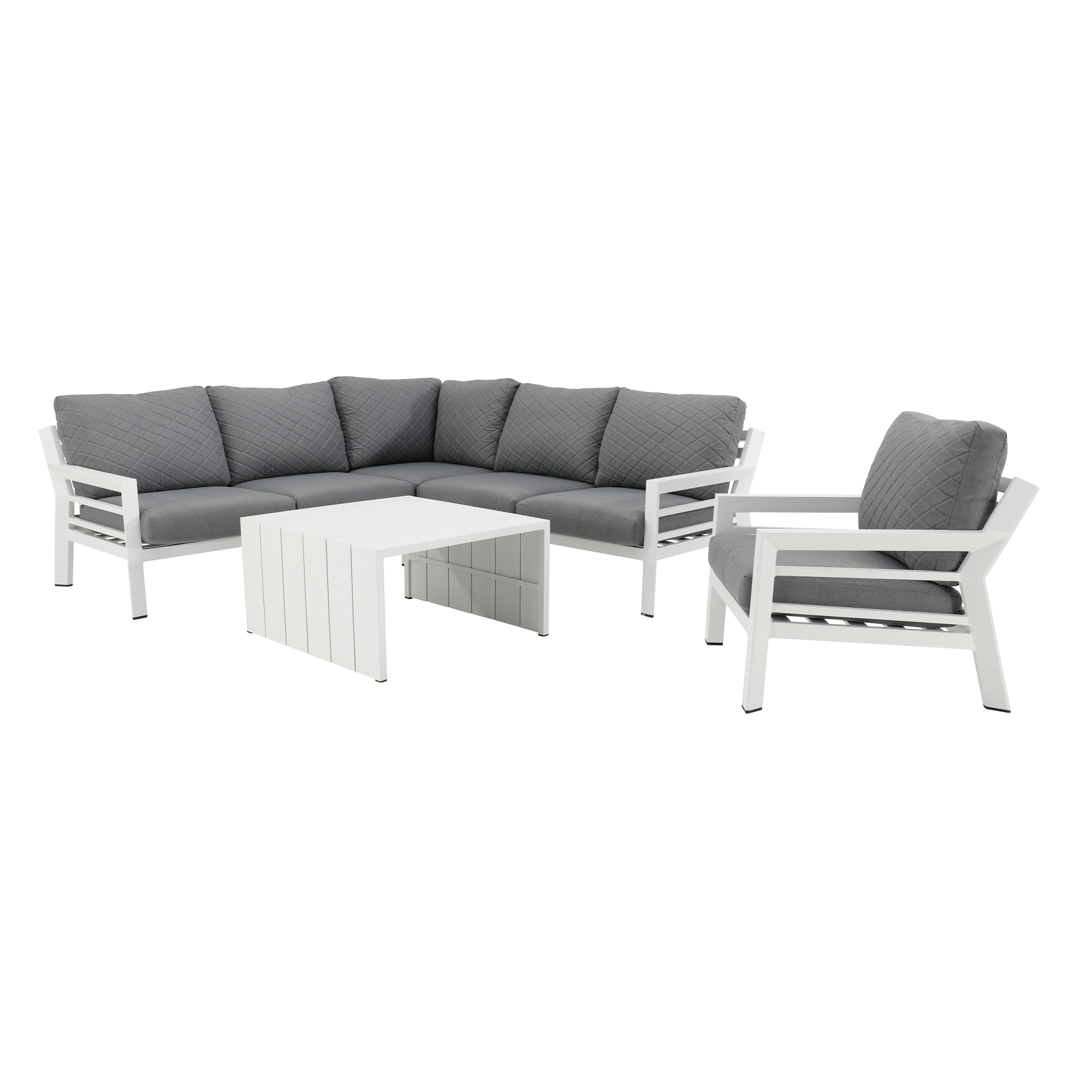 Set de porche de aluminio Naterial Augus blanco para 6 personas - 24