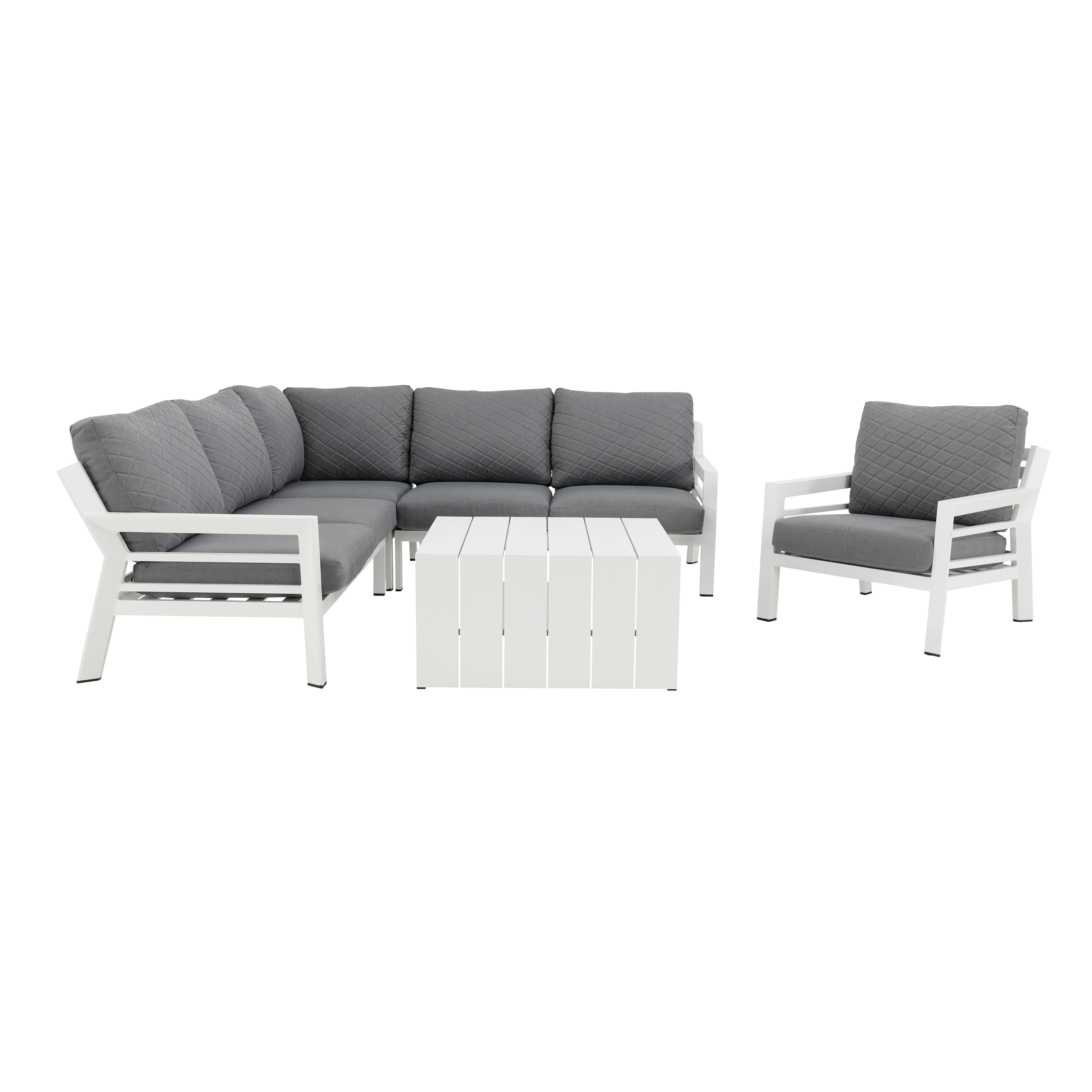 Set de porche de aluminio Naterial Augus blanco para 6 personas - 13