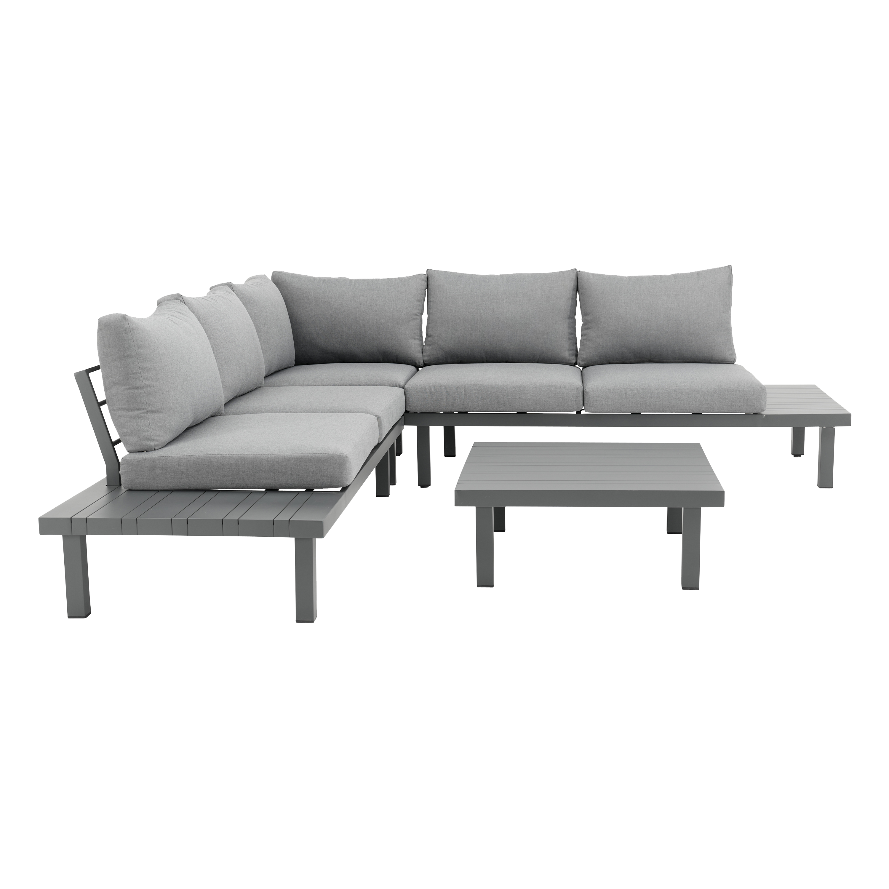 Set de porche de aluminio Naterial Subyra gris para 5 personas - 4