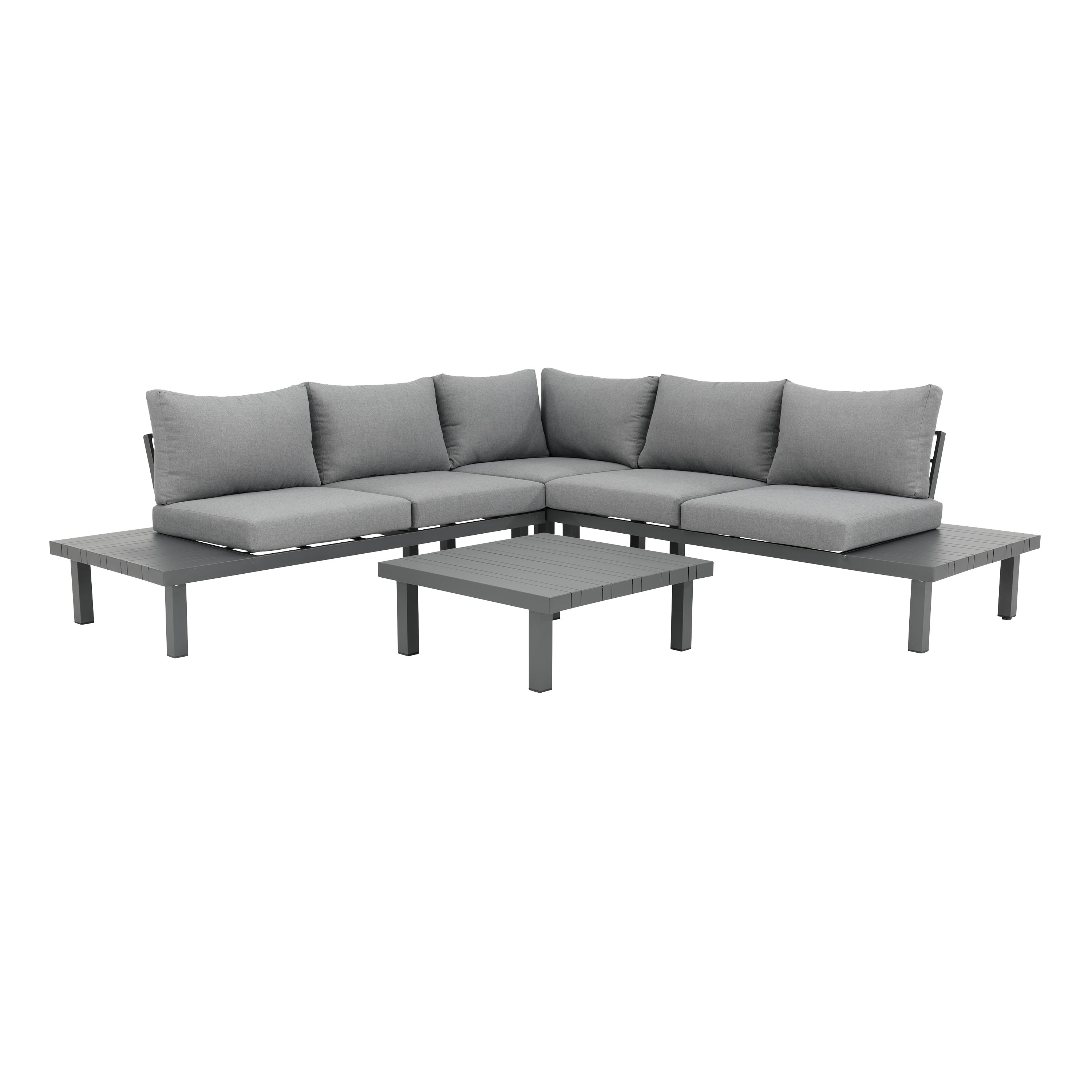 Set de porche de aluminio Naterial Subyra gris para 5 personas - 8