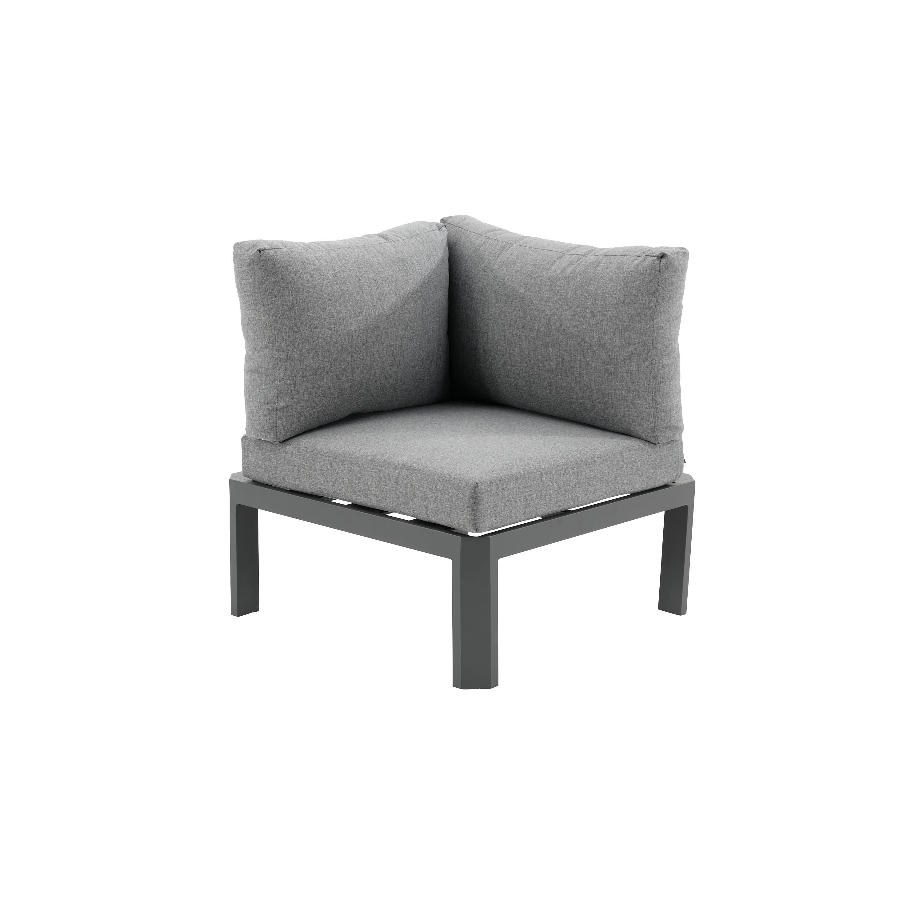 Salotto da giardino angolare per 5 persone marrone Bali NATERIAL con cuscini in poliestere grigio - 9