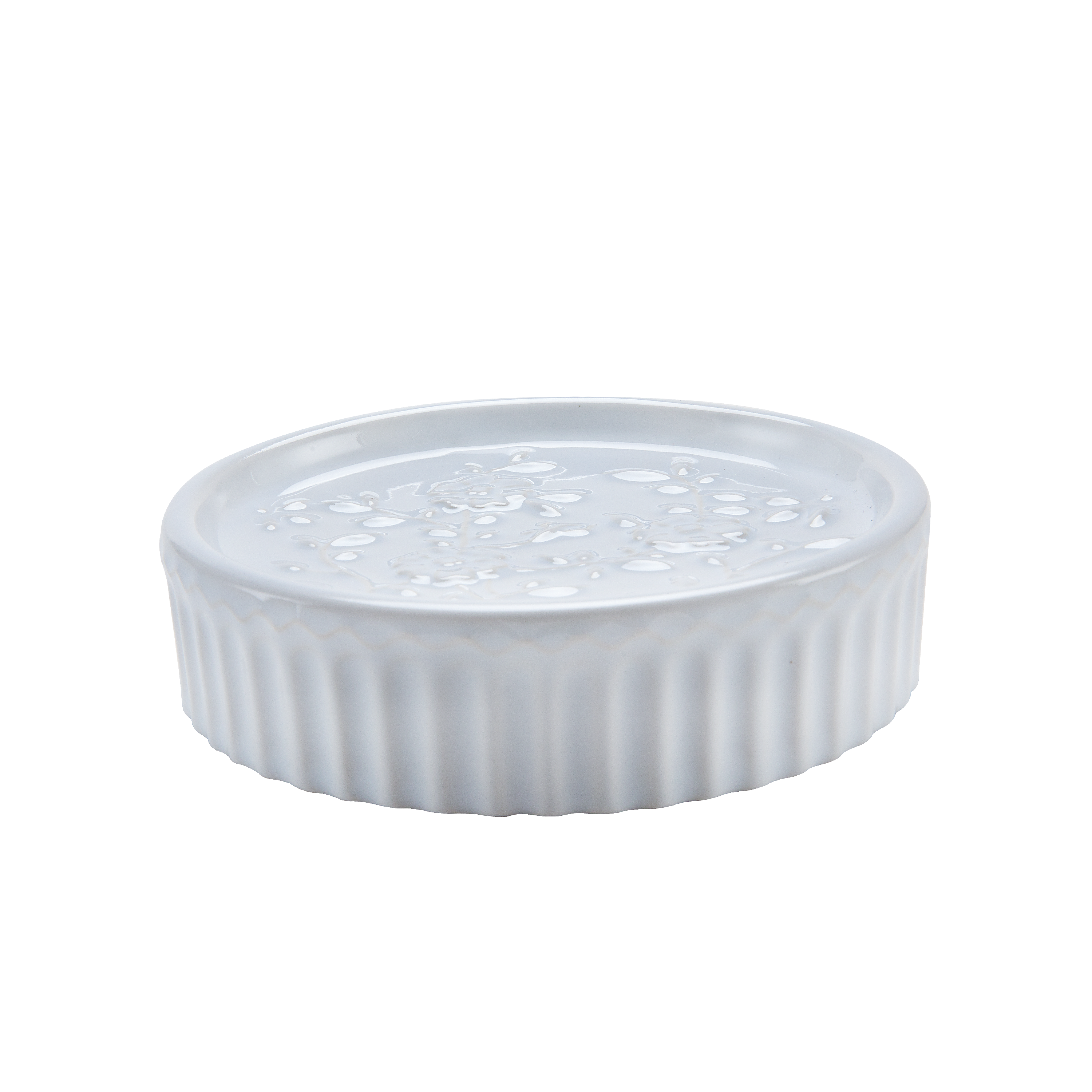 Jabonera charm blanco brillante
