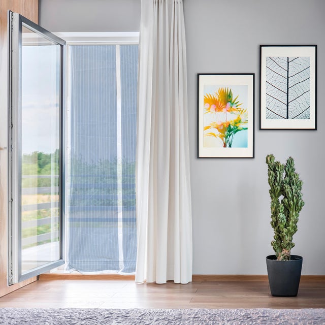 Tenda zanzariera magnetica Eco per portafinestra L 120 x H 230 cm bianco