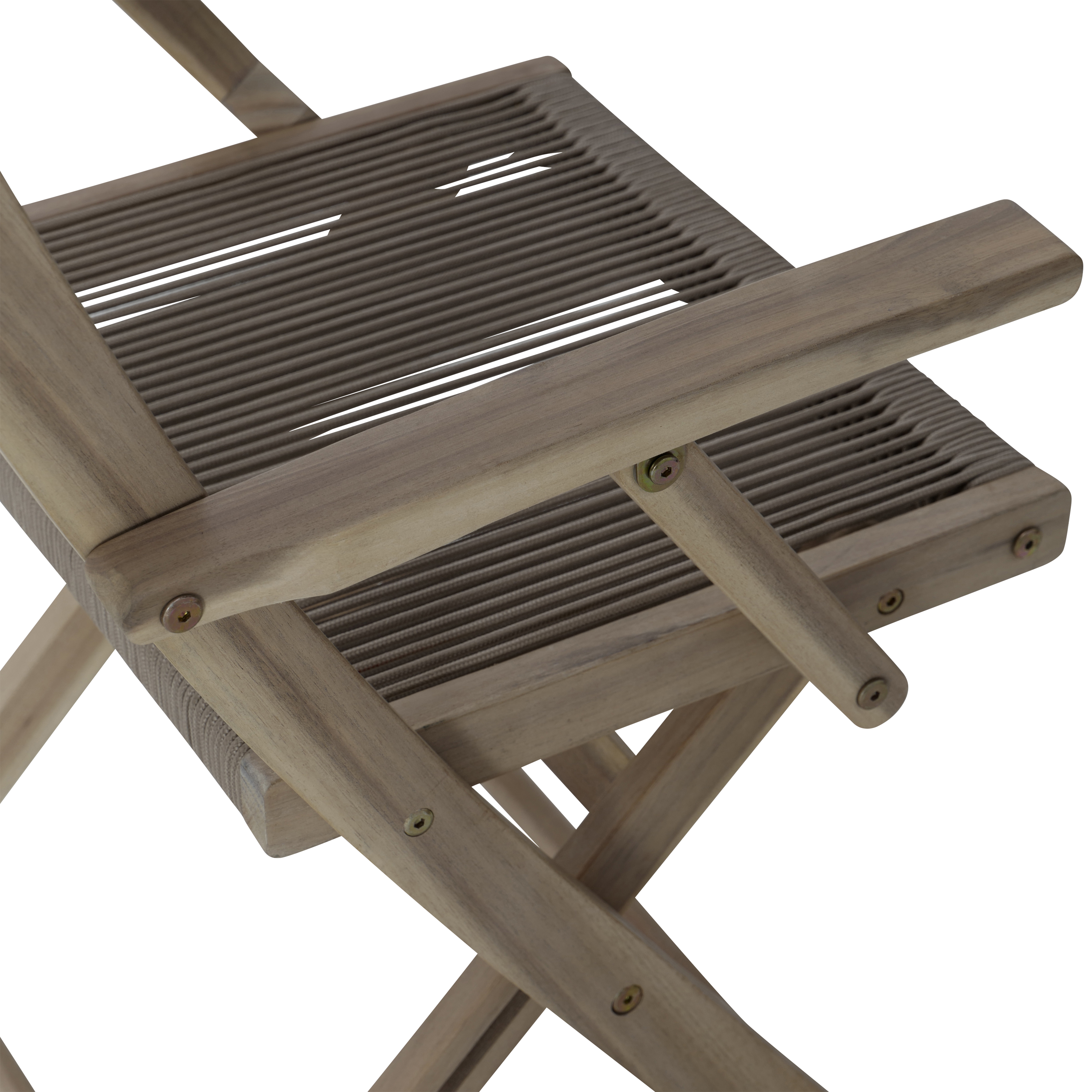 Silla de jardín sin cojín de acacia Soho beige - 8