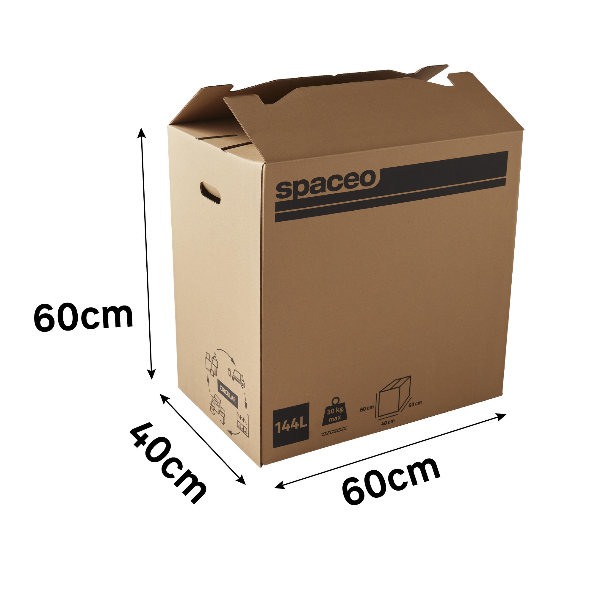 Caixa de cartão SPACEO 60X40X60CM 144L - 8