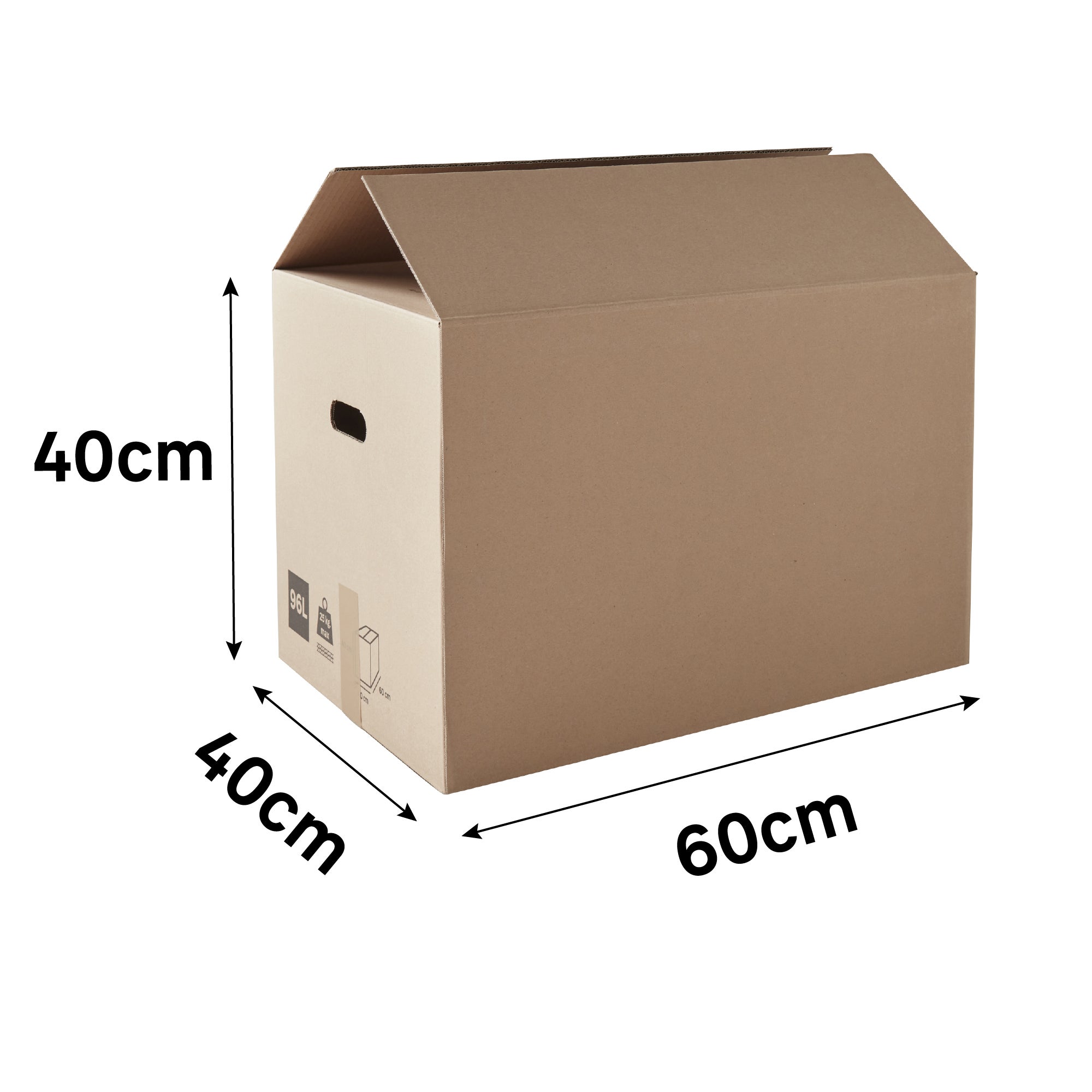 Scatola da imballaggio avana 2 onde L 60 x H 40 x P 40 cm - 17