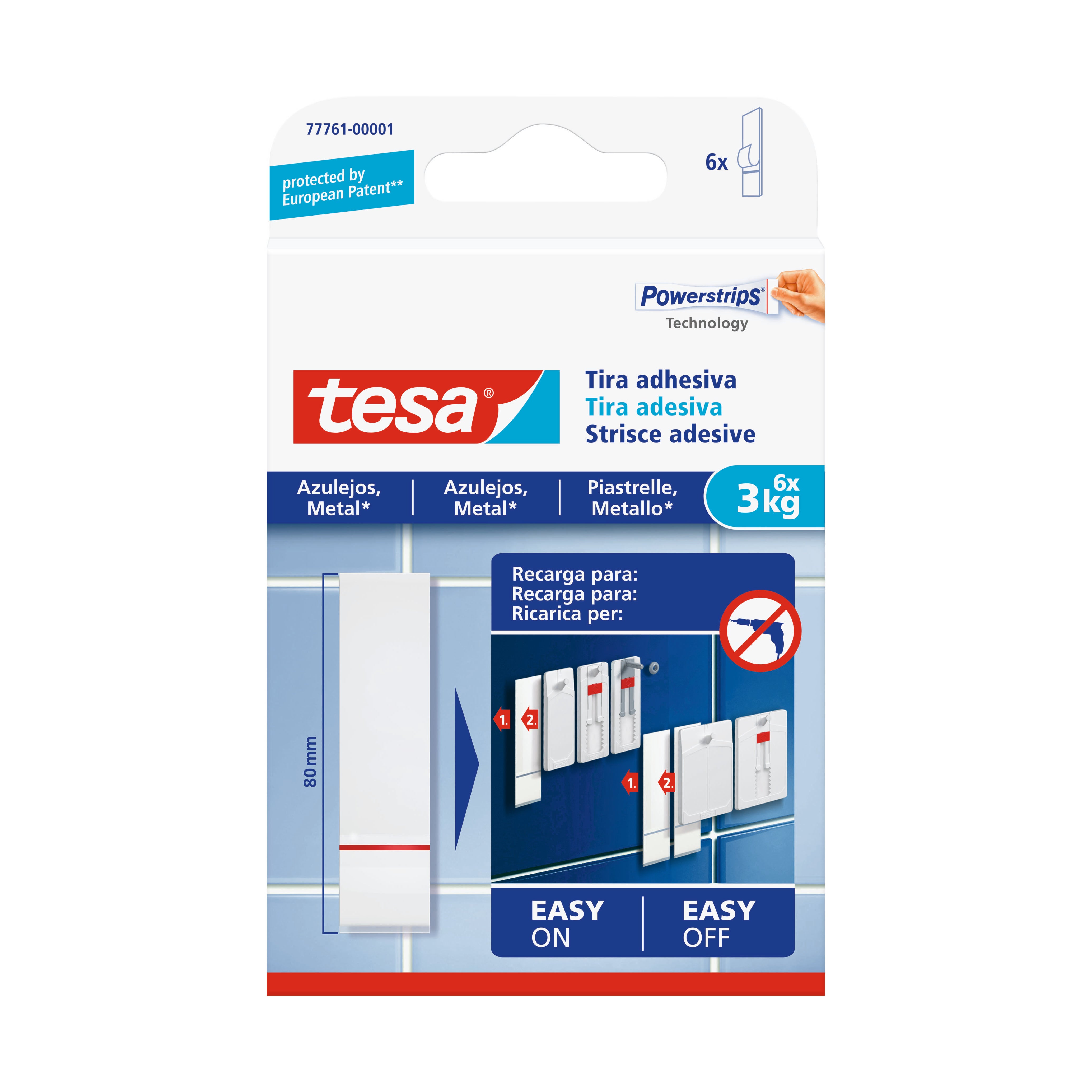 Tira adesiva TESA AZULEJO 3KG - 2