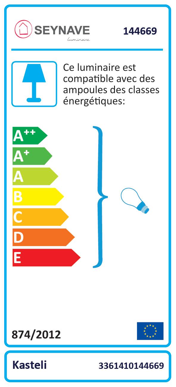 Lampadaire Kasteli, acier, noir,  H.175 cm, E27 - 10